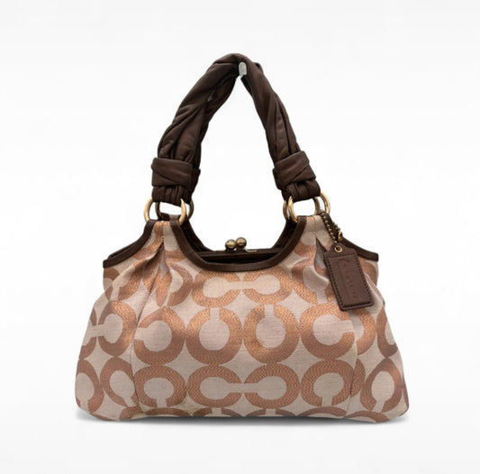 Vintage Coach 13509 Shoulder Bag in Rose gold monogram - Thanks it's Vintage