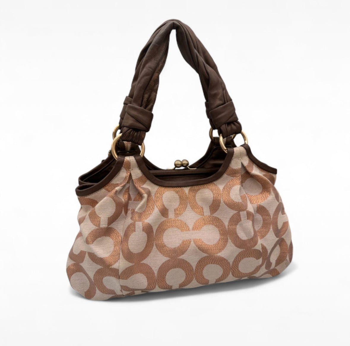 Vintage Coach 13509 Shoulder Bag in Rose gold monogram - Thanks it's Vintage
