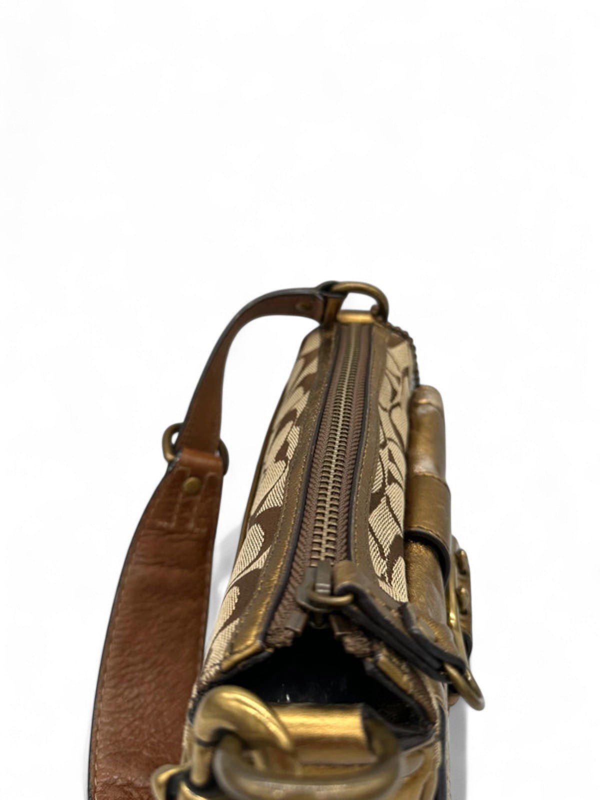 Vintage Coach 1495 Limited Edition Fall 2004 Shoulder Bag Monogram with Suede Trim - Thanks it's Vintage