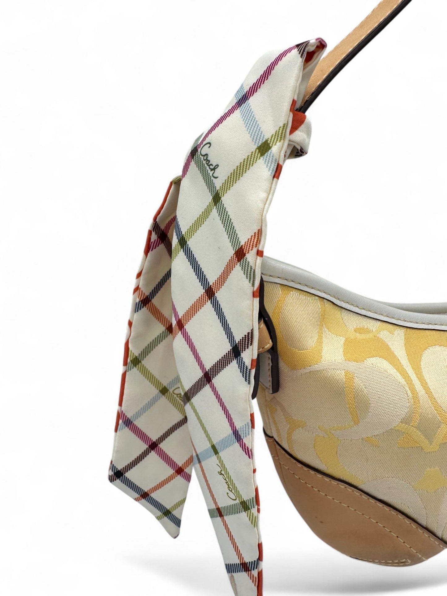 Vintage Coach 1850 Yellow Optic Monogram Shoulder Bag - Thanks it's Vintage