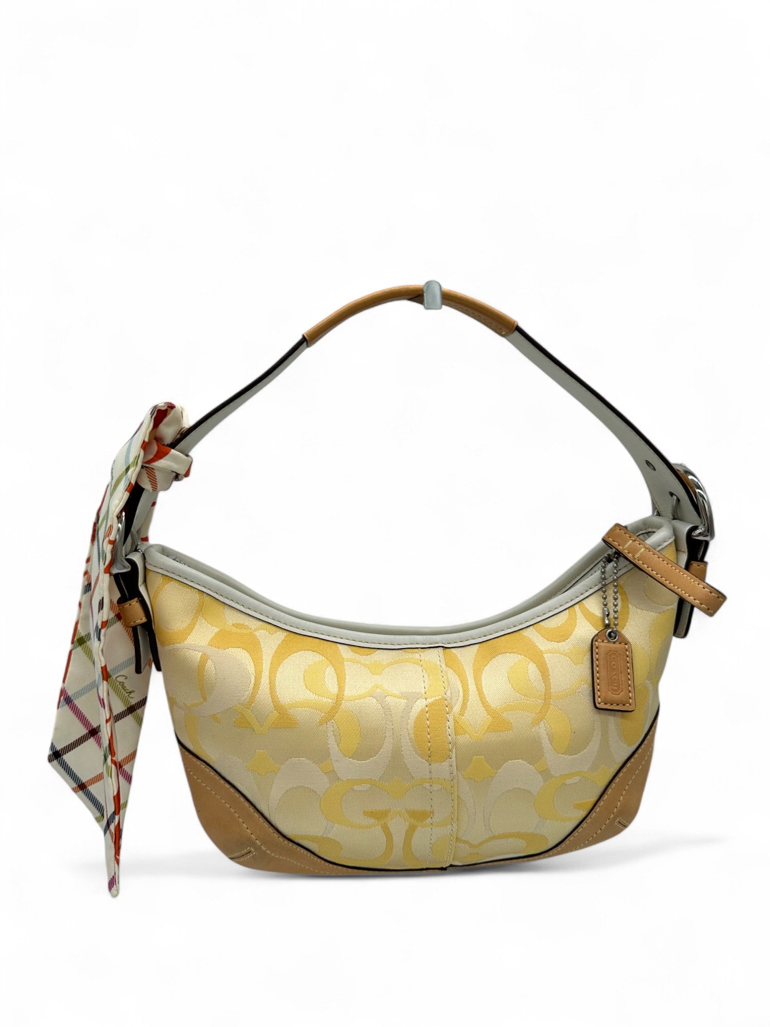 Vintage Coach 1850 Yellow Optic Monogram Shoulder Bag - Thanks it's Vintage