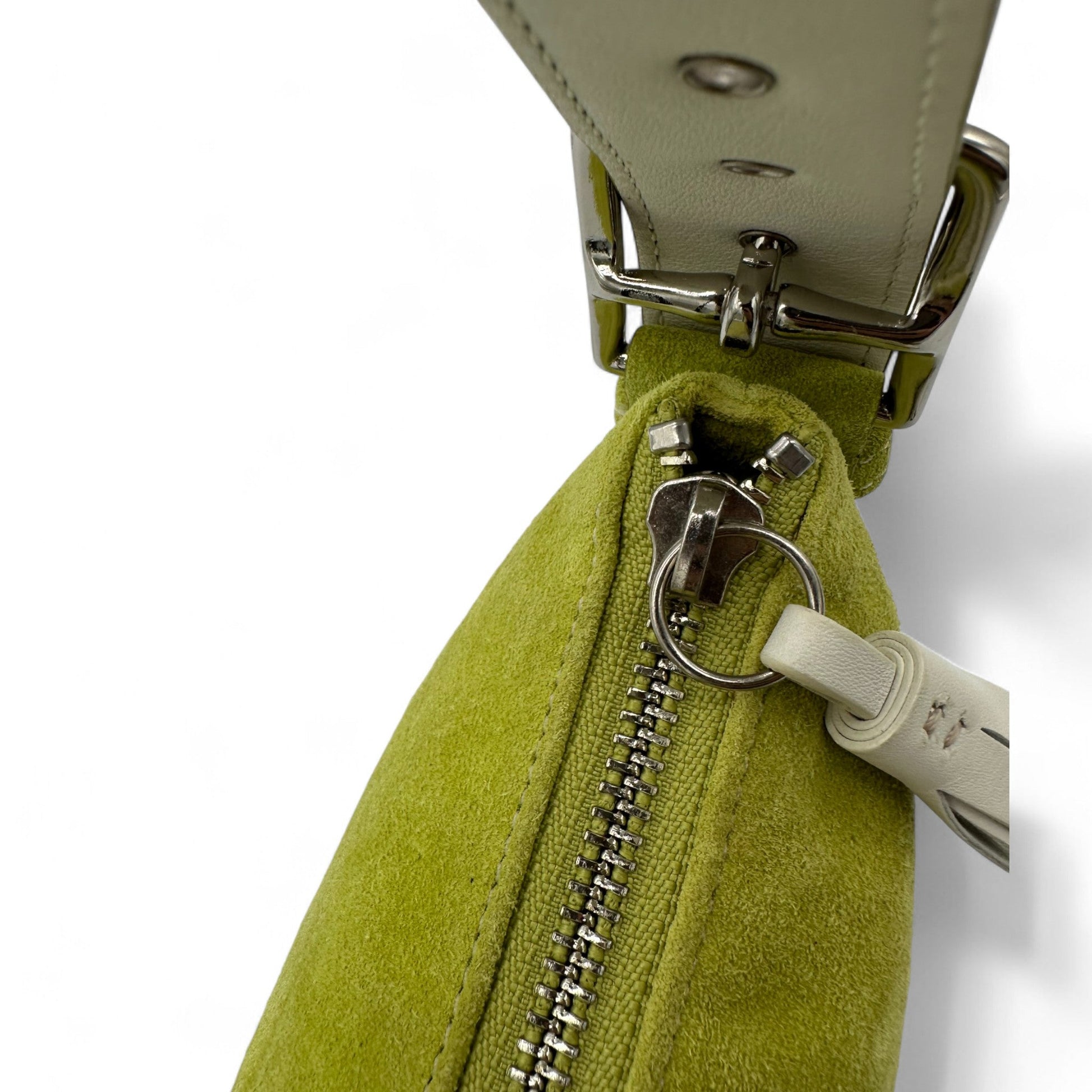 Vintage Coach 5032 Lime Green Suede Baguette Shoulder Bag - Thanks it's Vintage