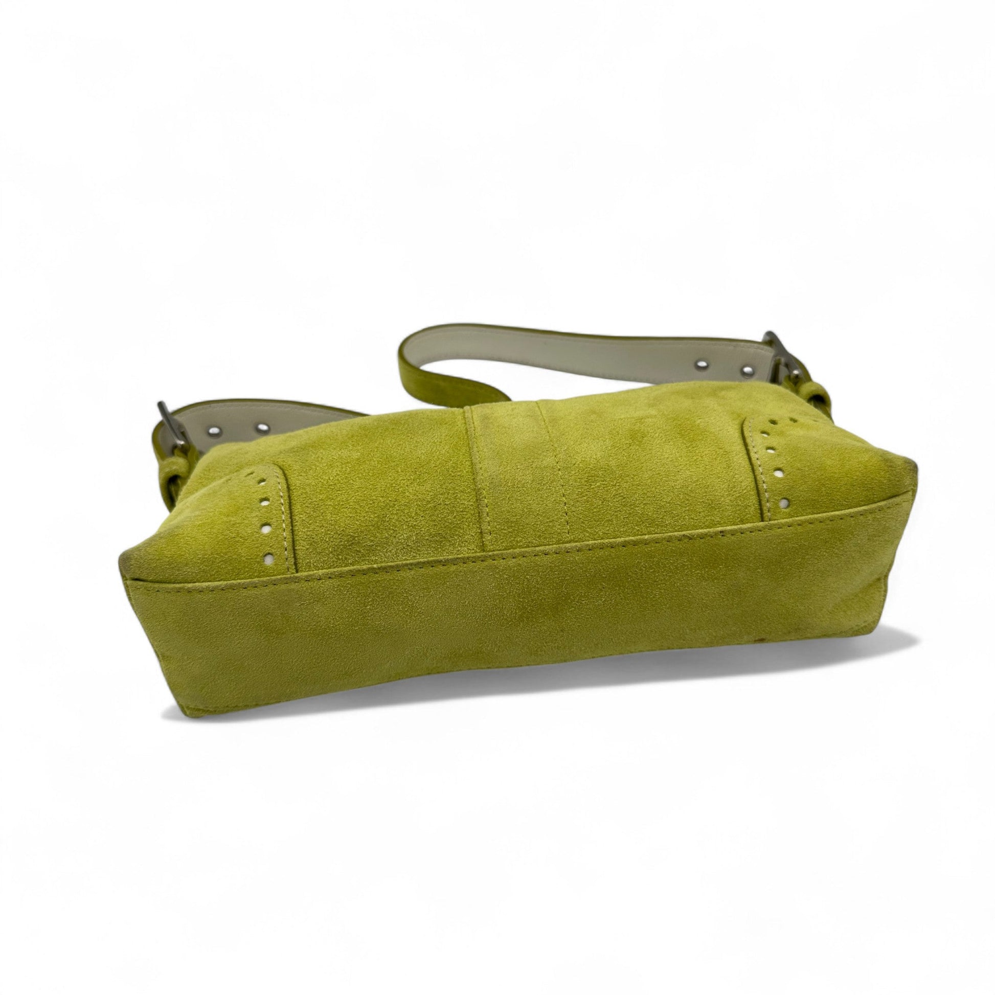 Vintage Coach 5032 Lime Green Suede Baguette Shoulder Bag - Thanks it's Vintage