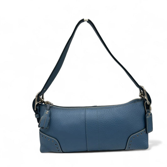 Vintage Coach 5052 Blue Leather Baguette Shoulder Bag - Thanks it's Vintage