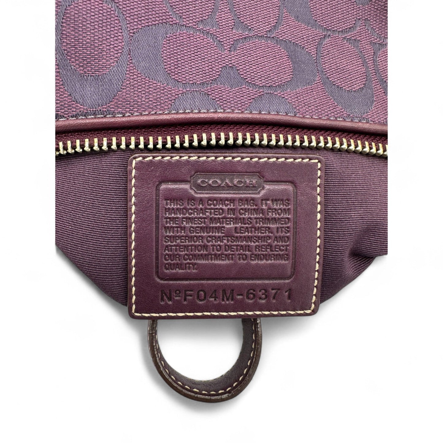 Vintage Coach 6371 East West Baguette Shoulder Bag in Purple Monogram - Thanks it's Vintage