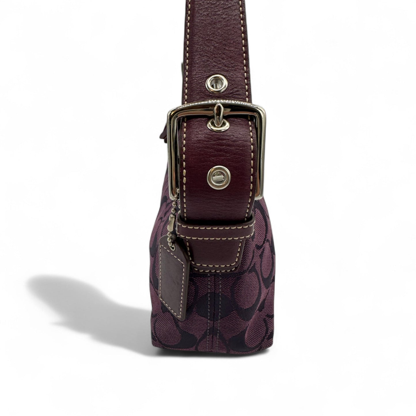 Vintage Coach 6371 East West Baguette Shoulder Bag in Purple Monogram - Thanks it's Vintage