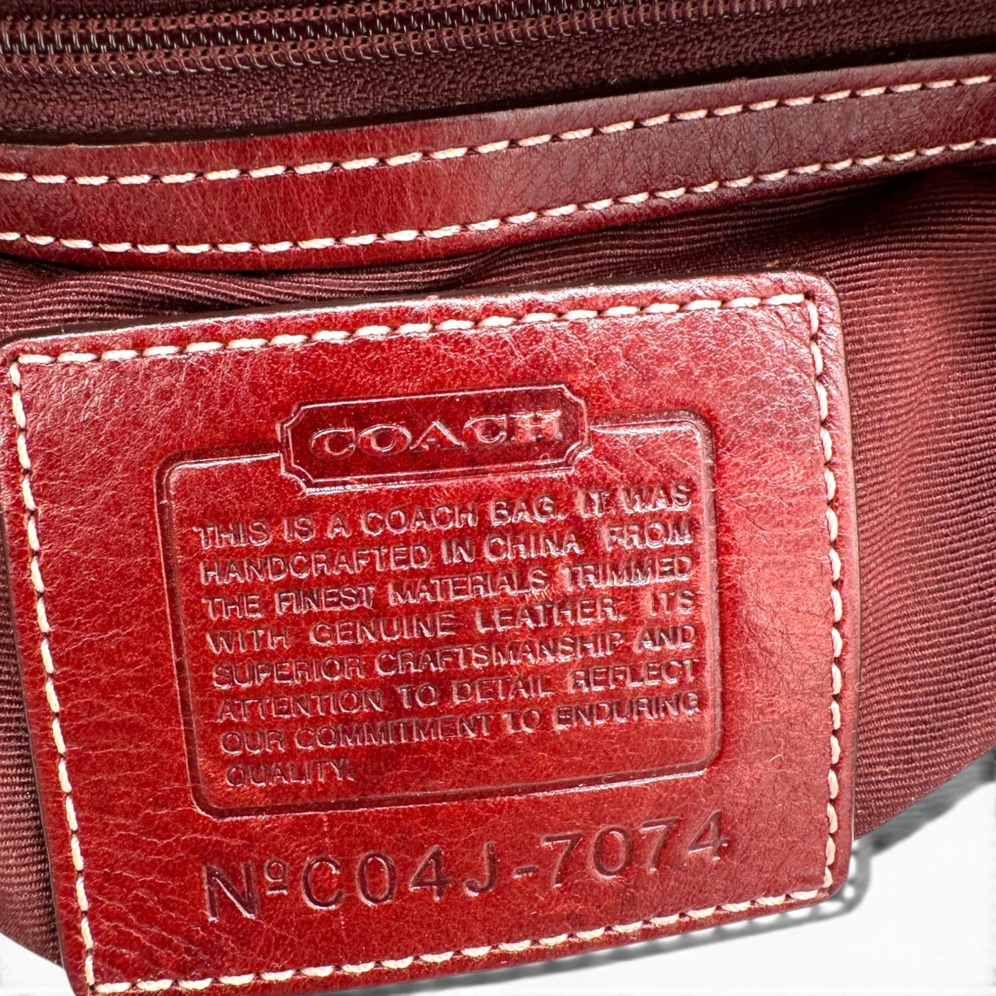Vintage Coach 7074 Bordeaux Red Soho Shoulder Bag - Thanks it's Vintage
