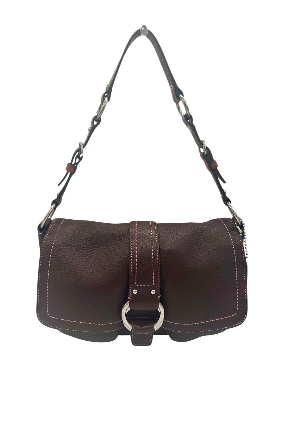 Vintage Coach 8A41 Soho Buckle Shoulder Bag in Brown Leather