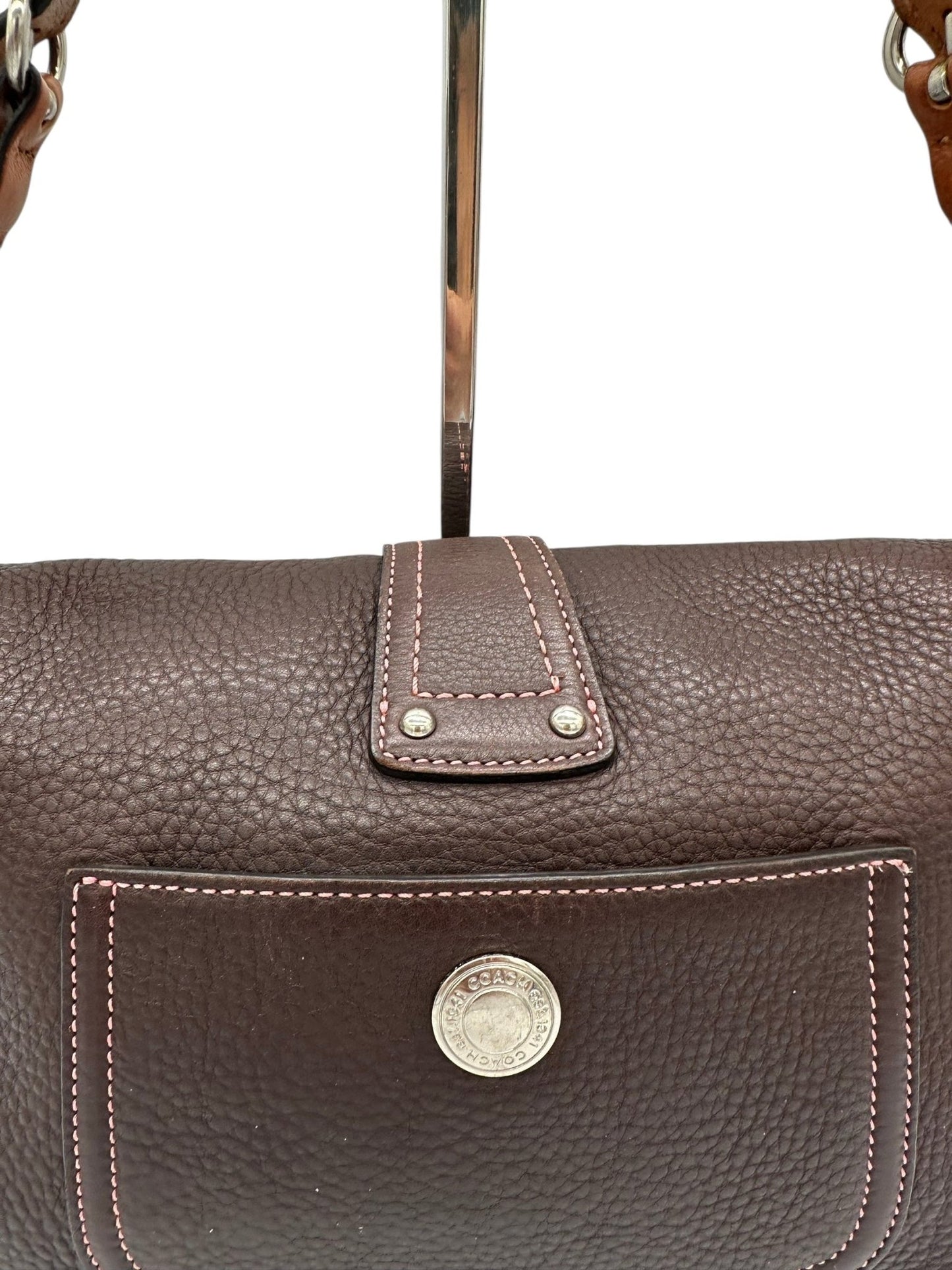 Vintage Coach 8A41 Soho Buckle Shoulder Bag in Brown Grain Leather - Thanks it's Vintage