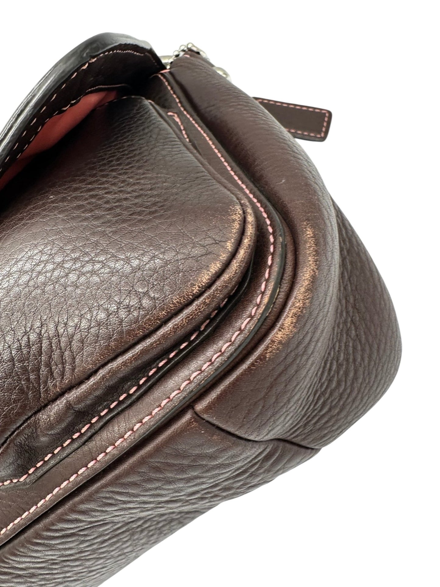 Vintage Coach 8A41 Soho Buckle Shoulder Bag in Brown Grain Leather - Thanks it's Vintage