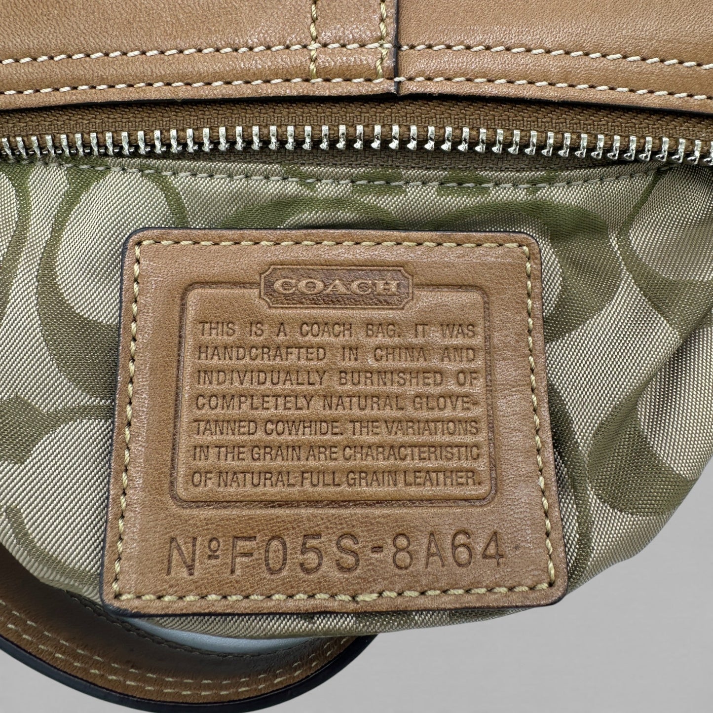 Vintage Coach 8A64 Tan Leather Baguette Shoulder Bag - Thanks it's Vintage