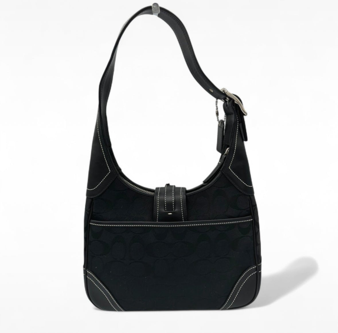 Vintage Coach 8K02 Hampton Clip Black Monogram Shoulder Bag - Thanks it's Vintage