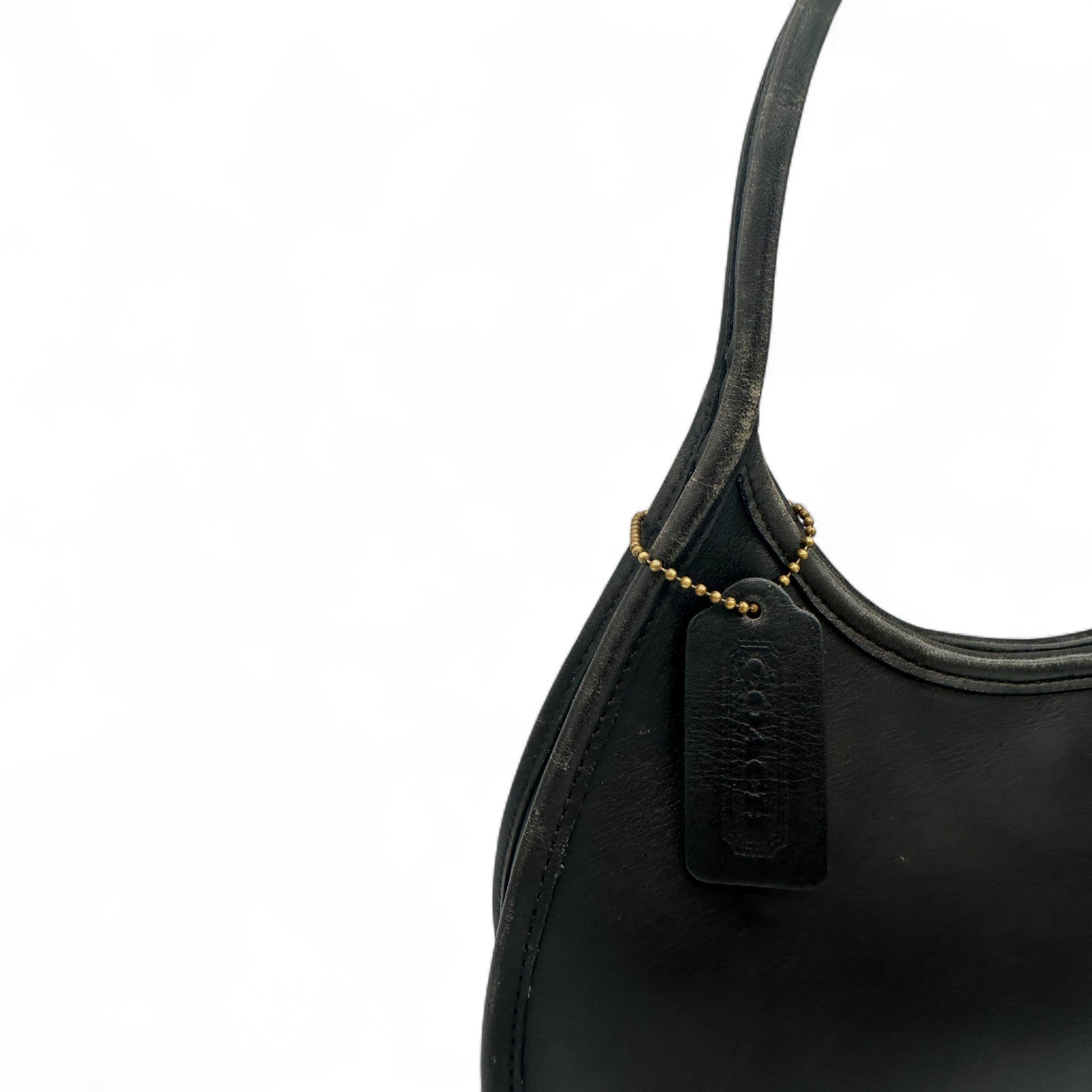 Vintage Coach 9027 Black Leather Ergo Shoulder Bag - Thanks it's Vintage