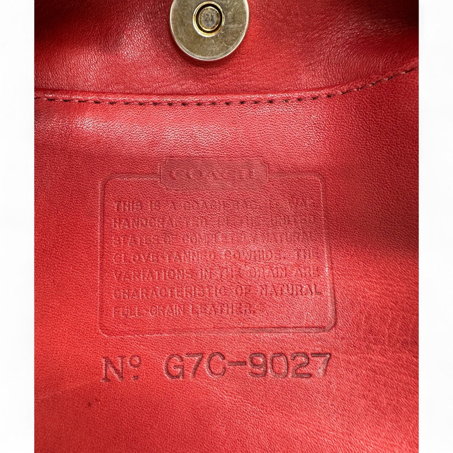 Vintage Coach 9027 Red Leather Ergo Shoulder Bag - Thanks it's Vintage
