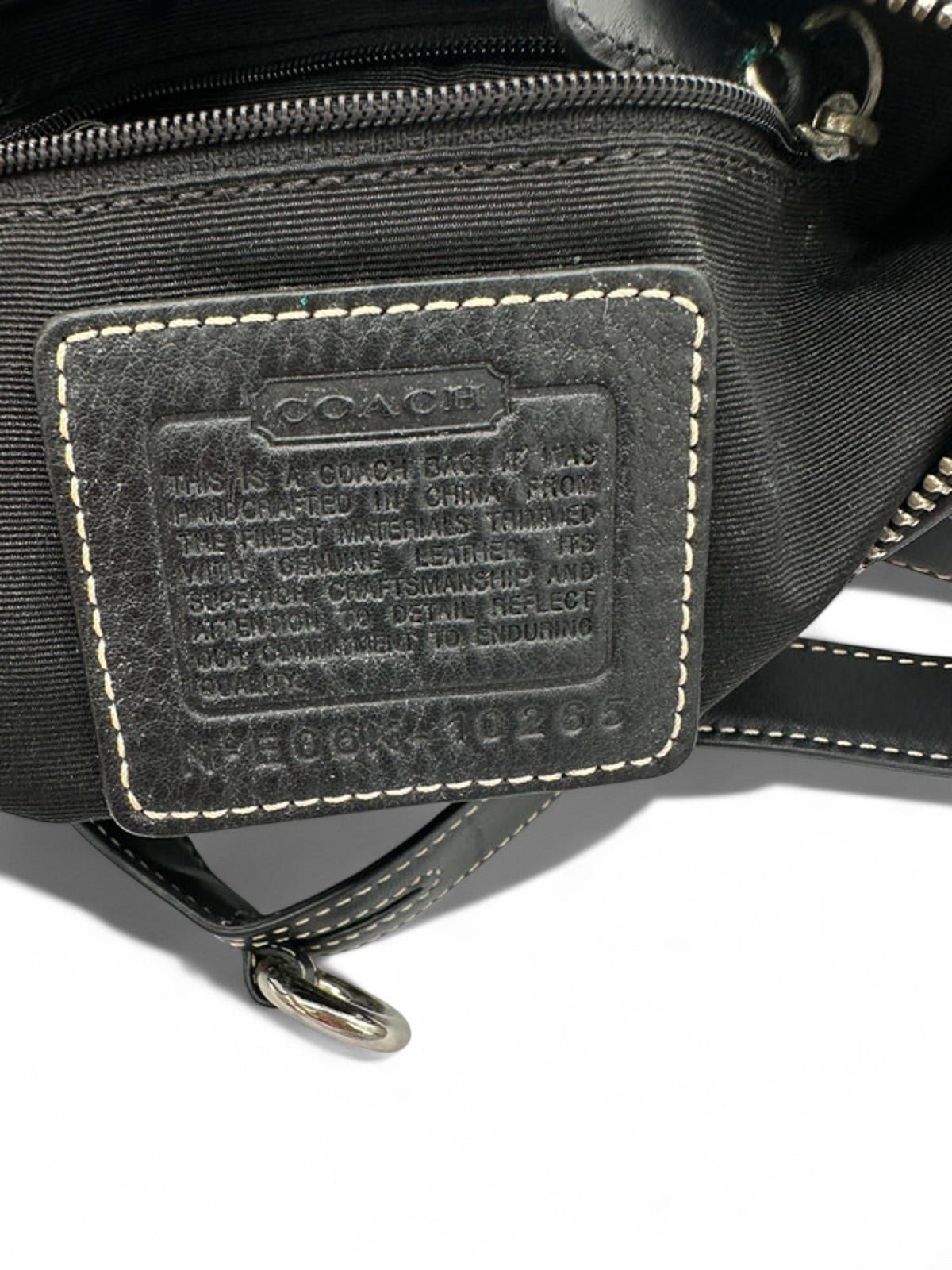 Vintage Coach Black and Grey Hamptons Clip Y2K Shoulder with Python Accent - Thanks it's Vintage