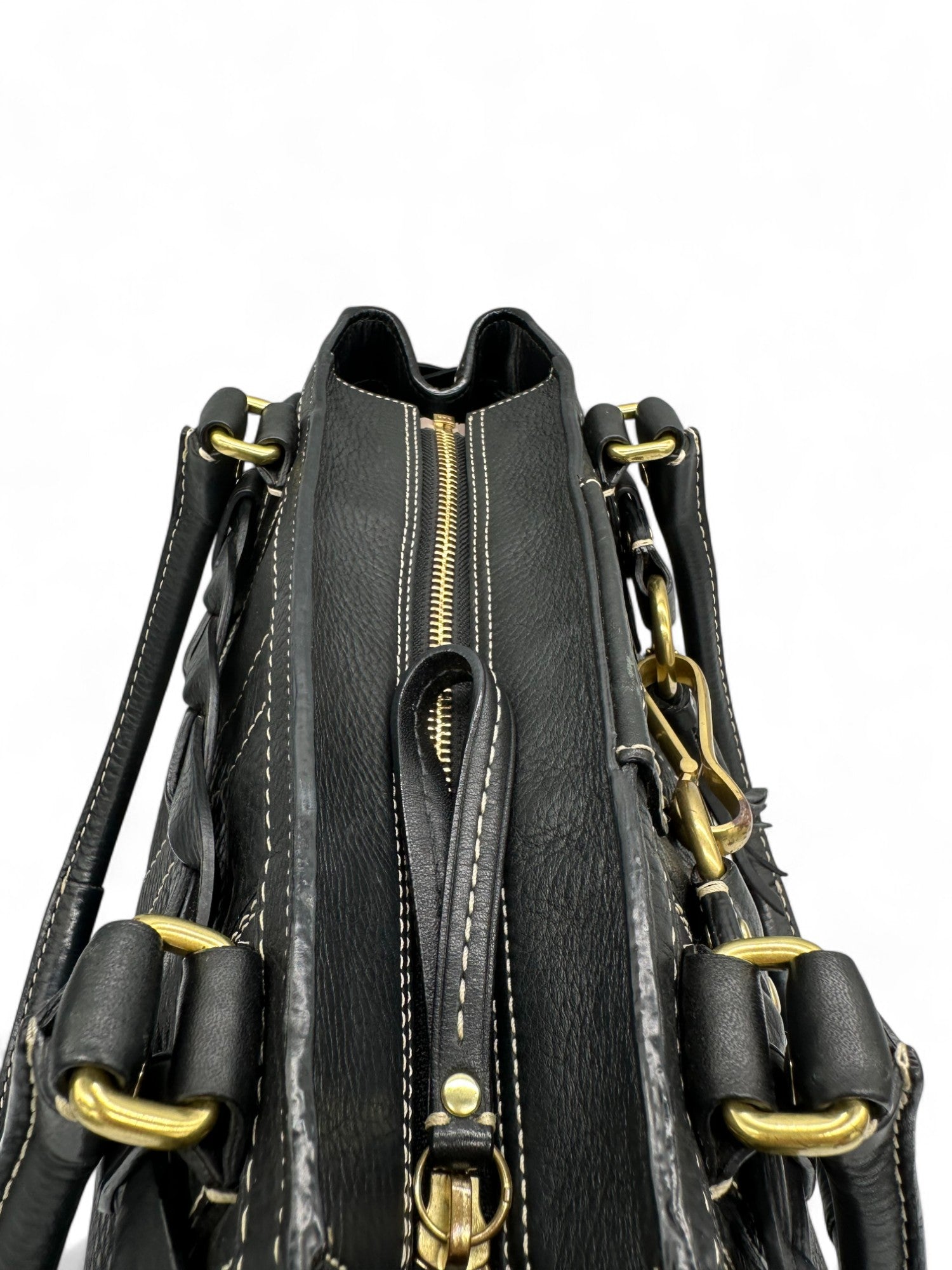 Vintage Coach Black Pebbled Leather Hampton Shoulder Bag - Thanks it's Vintage