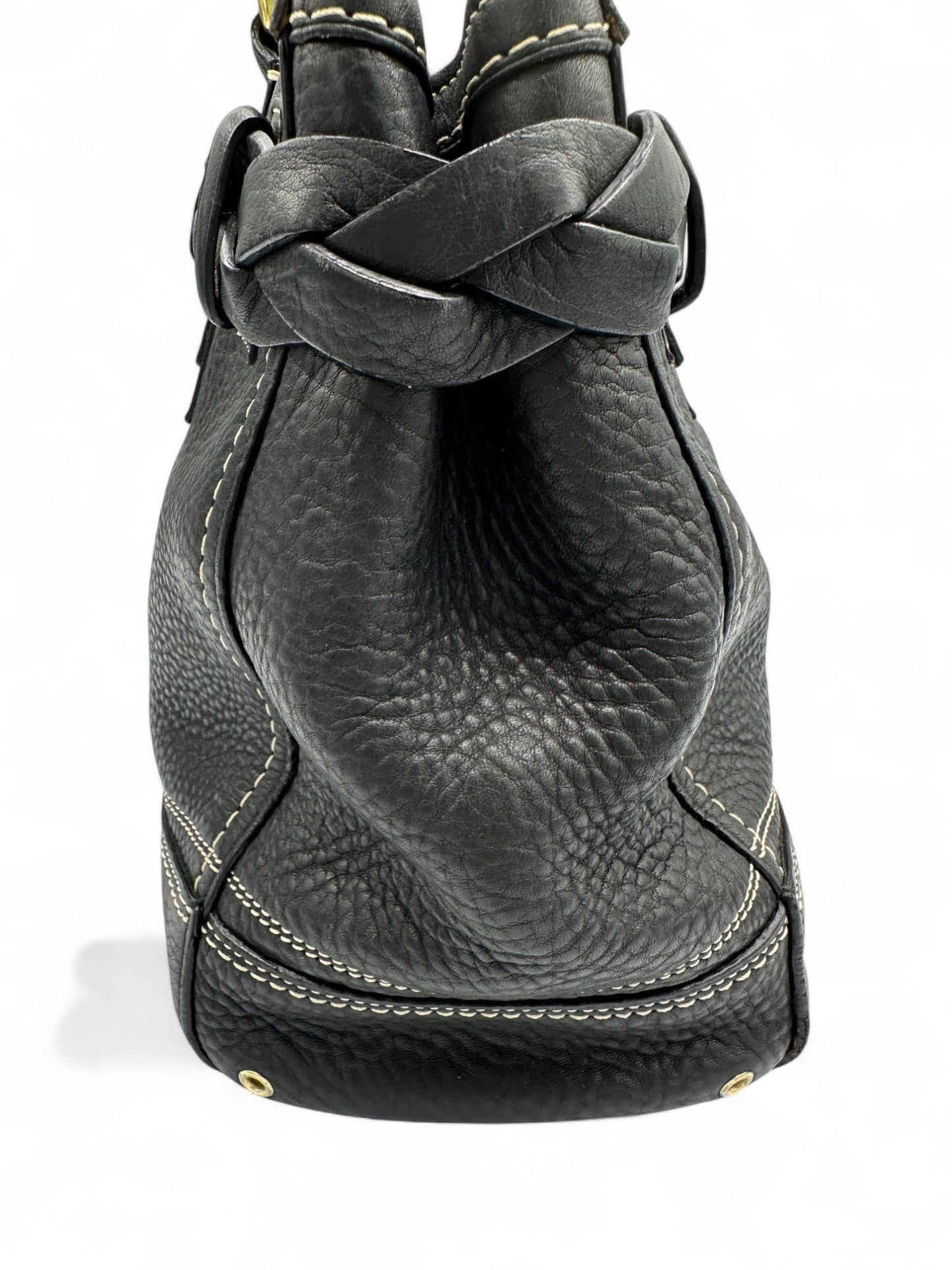 Vintage Coach Black Pebbled Leather Hampton Shoulder Bag - Thanks it's Vintage