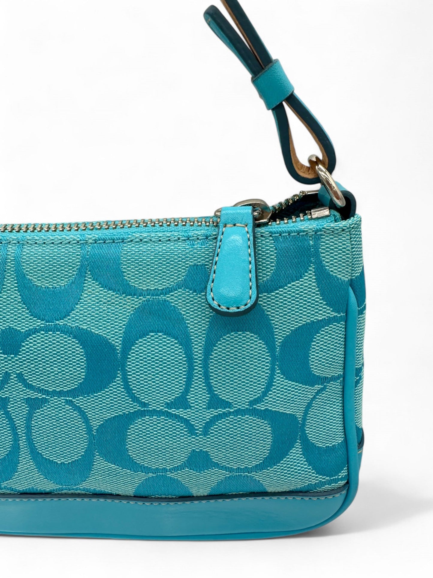 Vintage Coach Blue Monogram 6094 Demi Shoulder Bag - Thanks it's Vintage