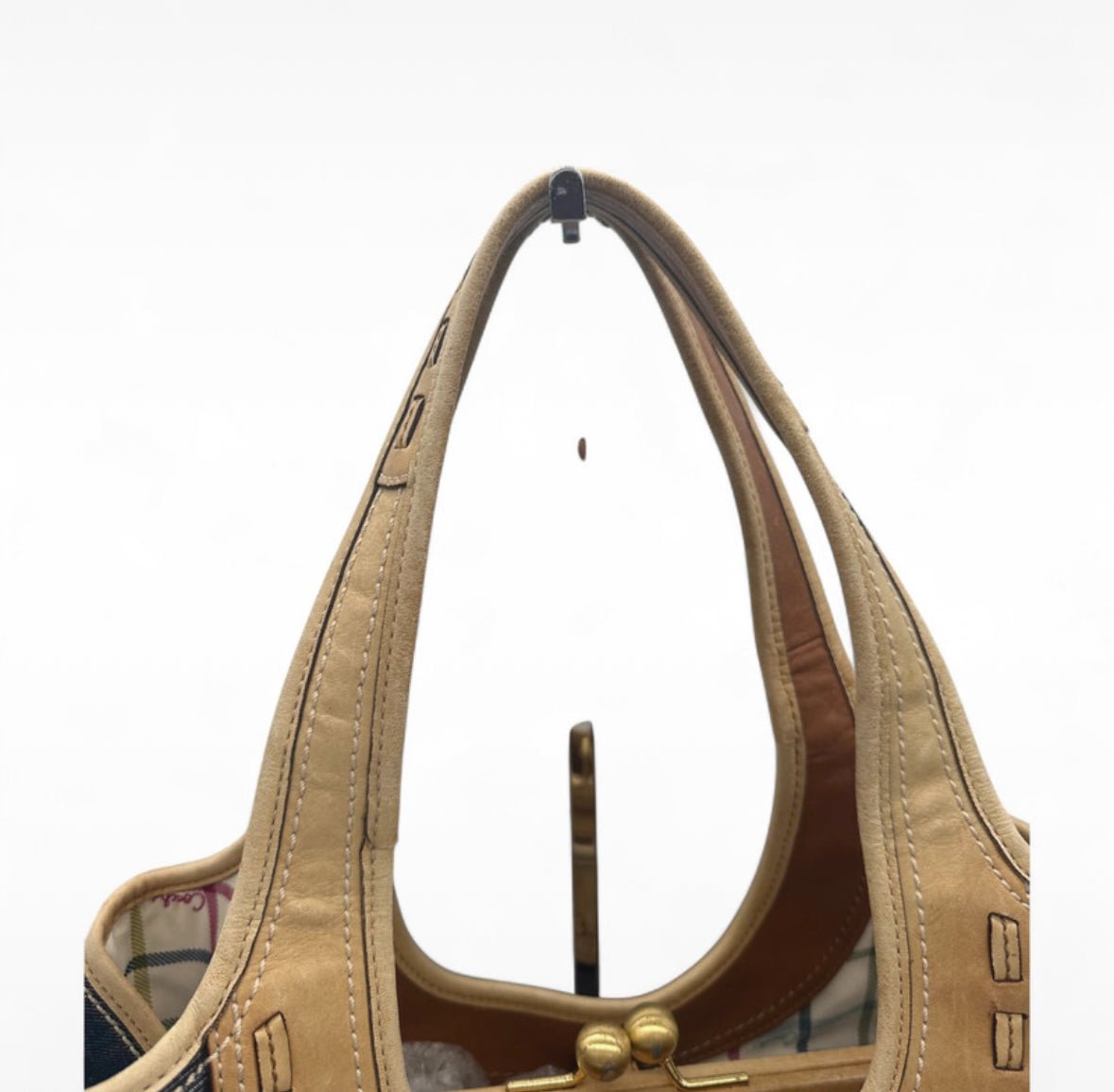 Vintage Coach F12747 Denim Pleated Ergo Shoulder Bag - Thanks it's Vintage