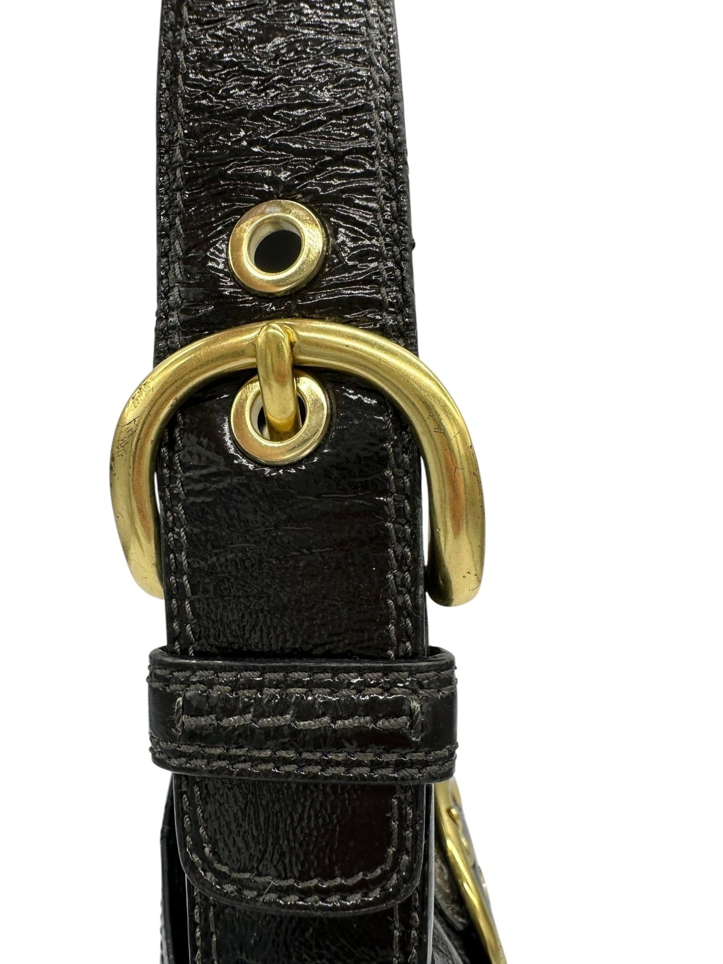 Vintage Coach F13132 Black Patent Leather Soho Buckle Shoulder Bag - Thanks it's Vintage
