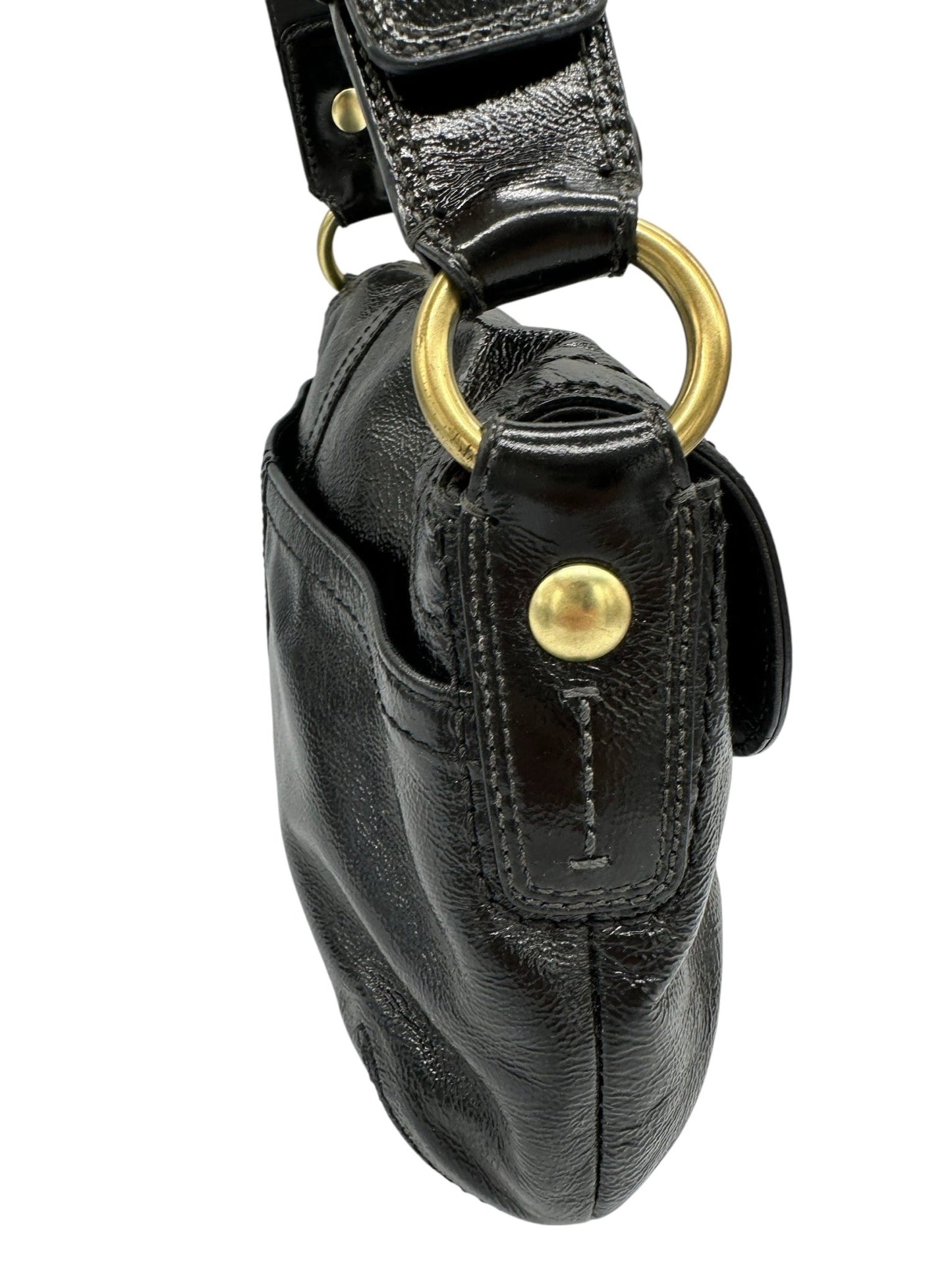 Vintage Coach F13132 Black Patent Leather Soho Buckle Shoulder Bag - Thanks it's Vintage