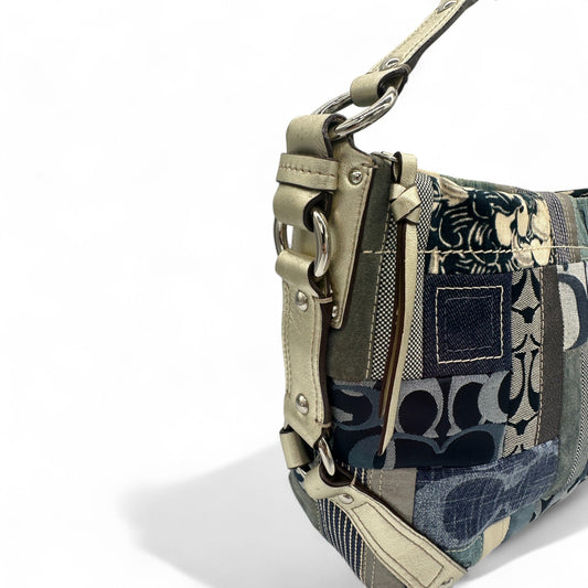 Vintage Coach F13720 Denim Patchwork Carly Shoulder Bag - Thanks it's Vintage