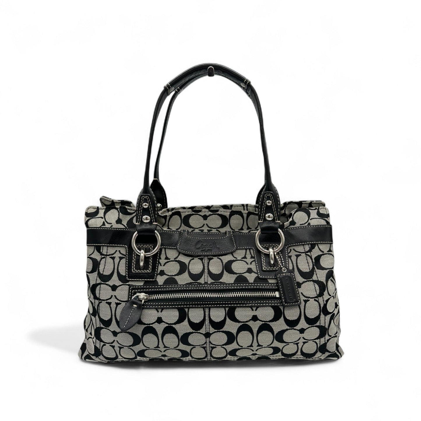 Vintage Coach F14692 Black Monogram Tote Shoulder Bag - Thanks it's Vintage