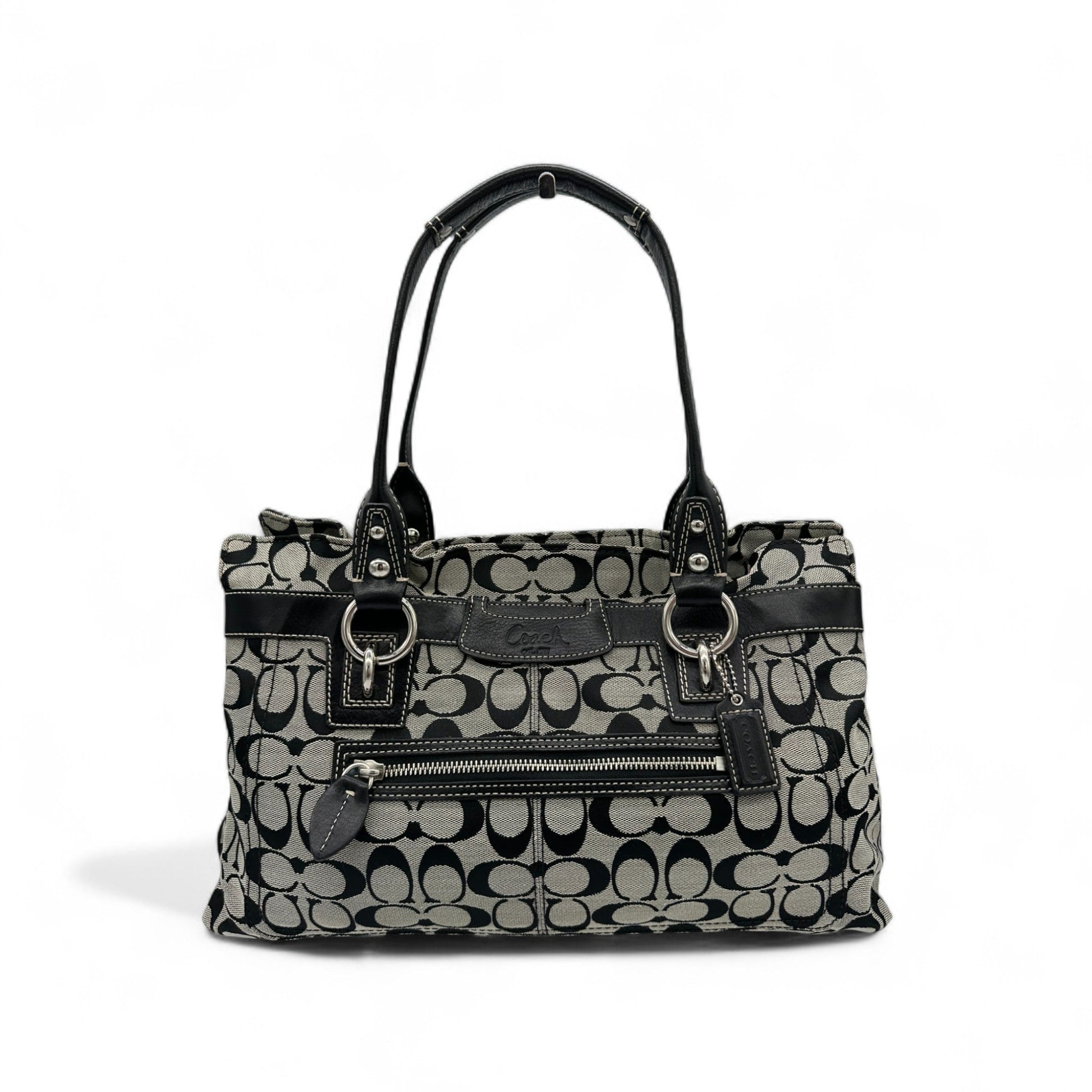 Vintage Coach F14692 Black Monogram Tote Shoulder Bag - Thanks it's Vintage