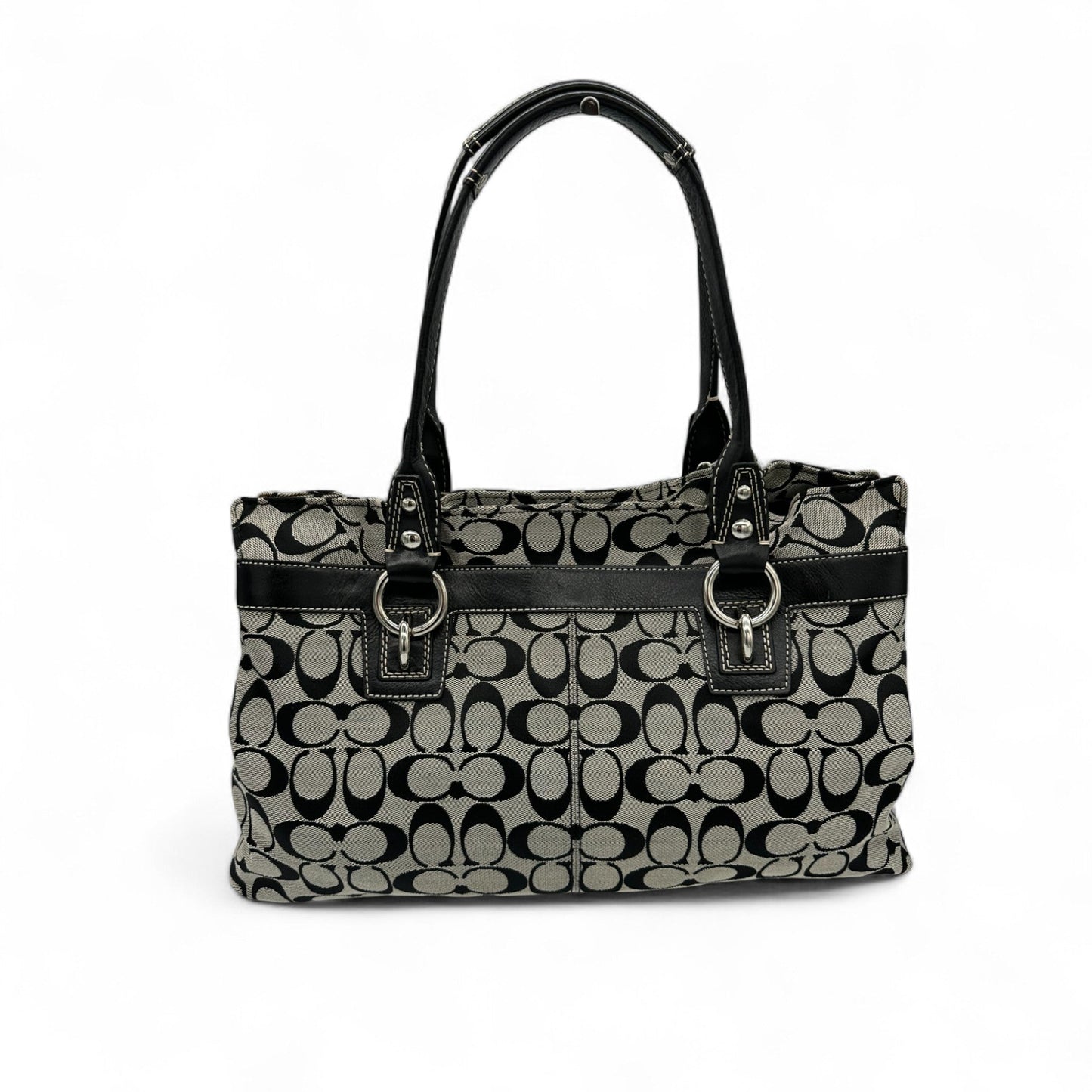 Vintage Coach F14692 Black Monogram Tote Shoulder Bag - Thanks it's Vintage