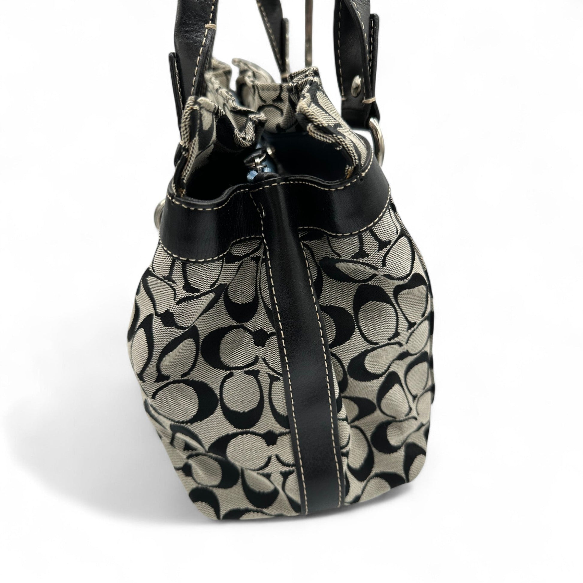 Vintage Coach F14692 Black Monogram Tote Shoulder Bag - Thanks it's Vintage