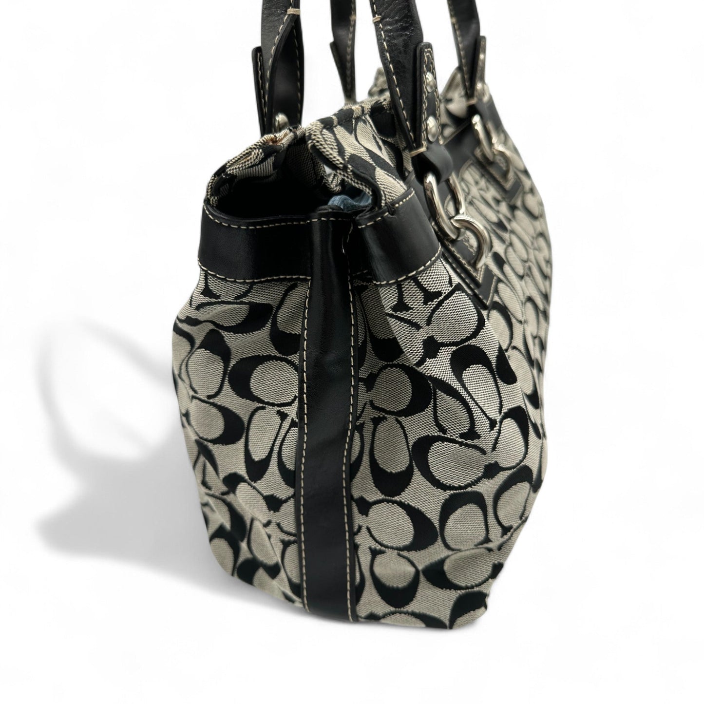 Vintage Coach F14692 Black Monogram Tote Shoulder Bag - Thanks it's Vintage