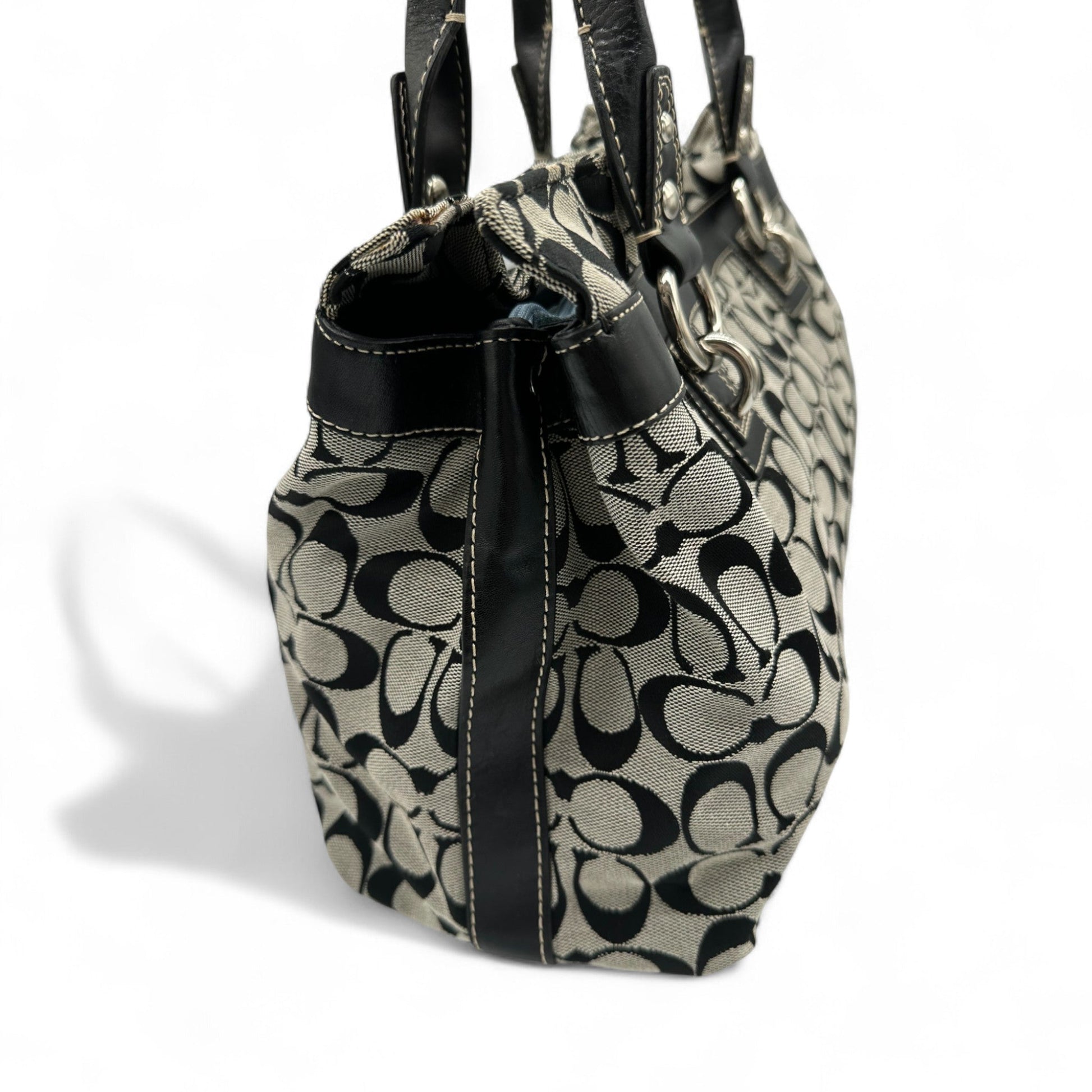 Vintage Coach F14692 Black Monogram Tote Shoulder Bag - Thanks it's Vintage