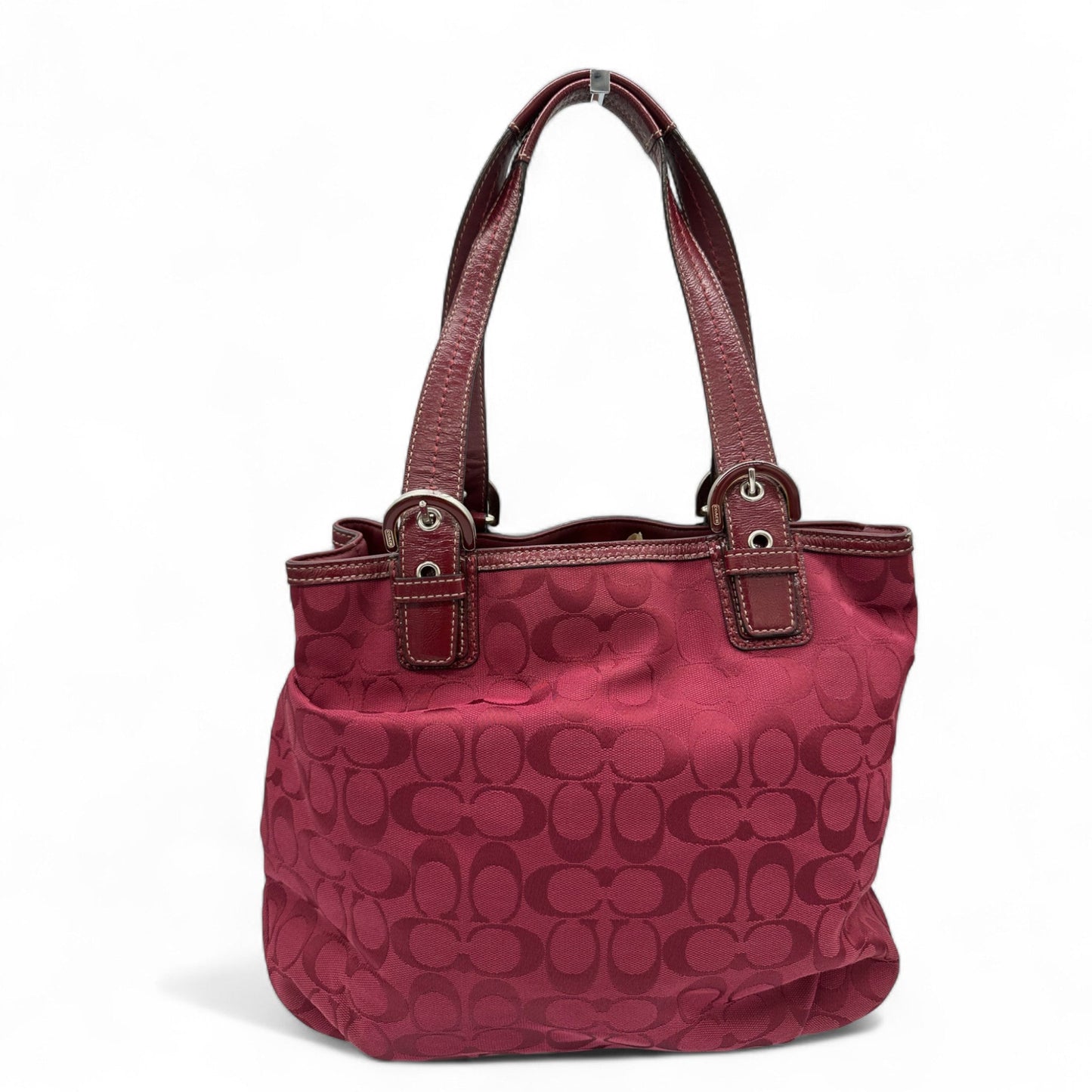 Vintage Coach F17401 Red Monogram Tote Shoulder Bag - Thanks it's Vintage