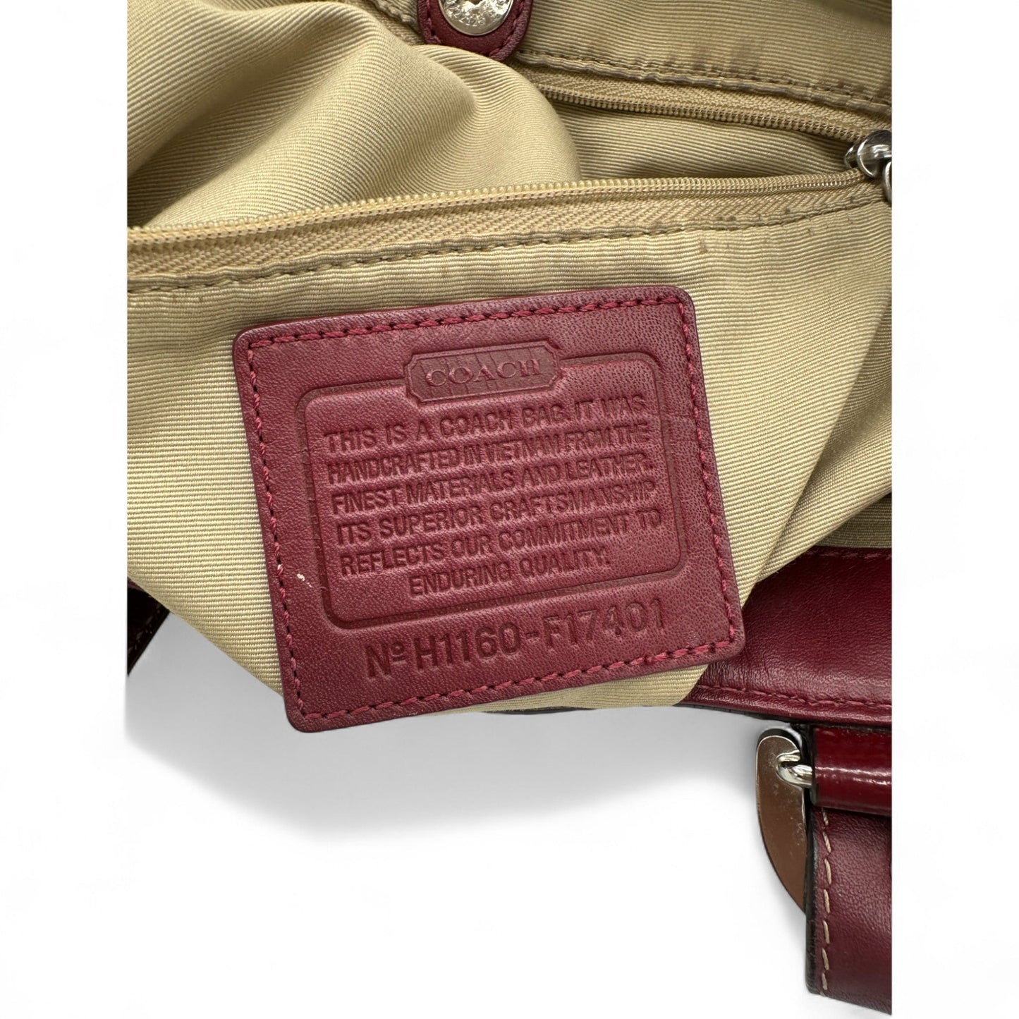 Vintage Coach F17401 Red Monogram Tote Shoulder Bag - Thanks it's Vintage