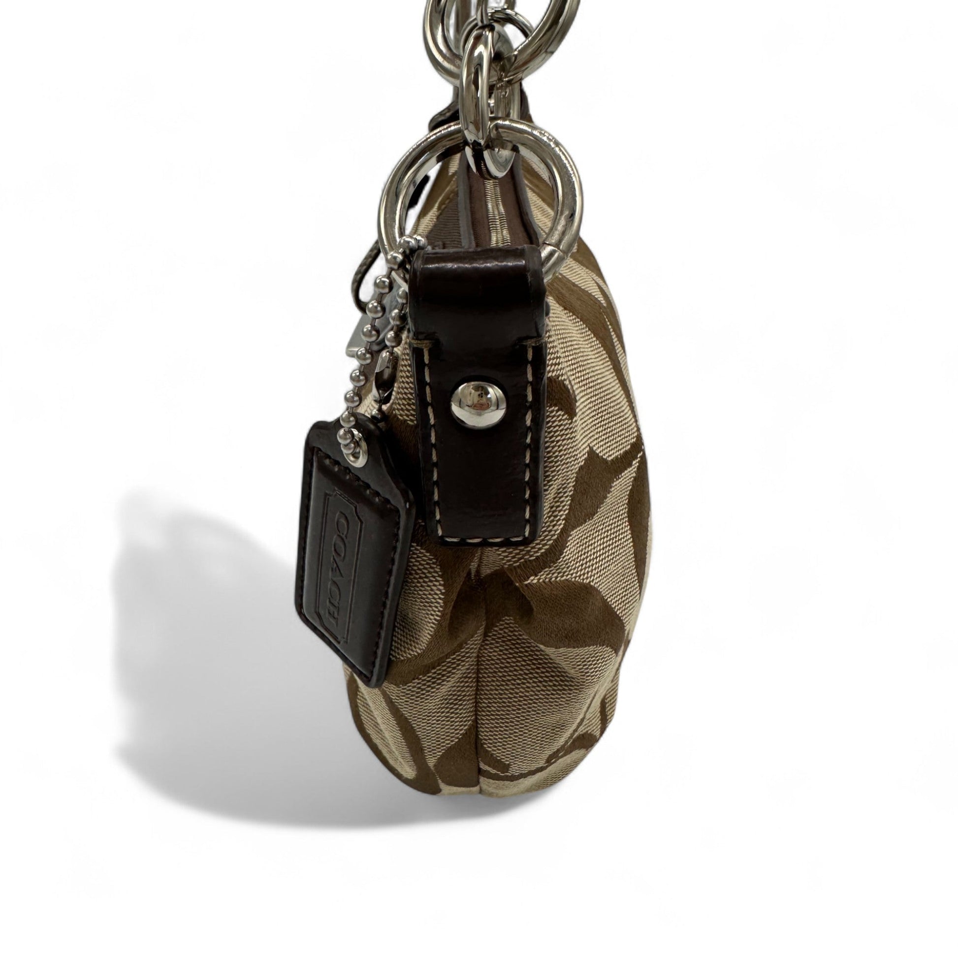 Vintage Coach F17439 Shoulder Bag with Brown Trim and Monogram Y2K - Thanks it's Vintage