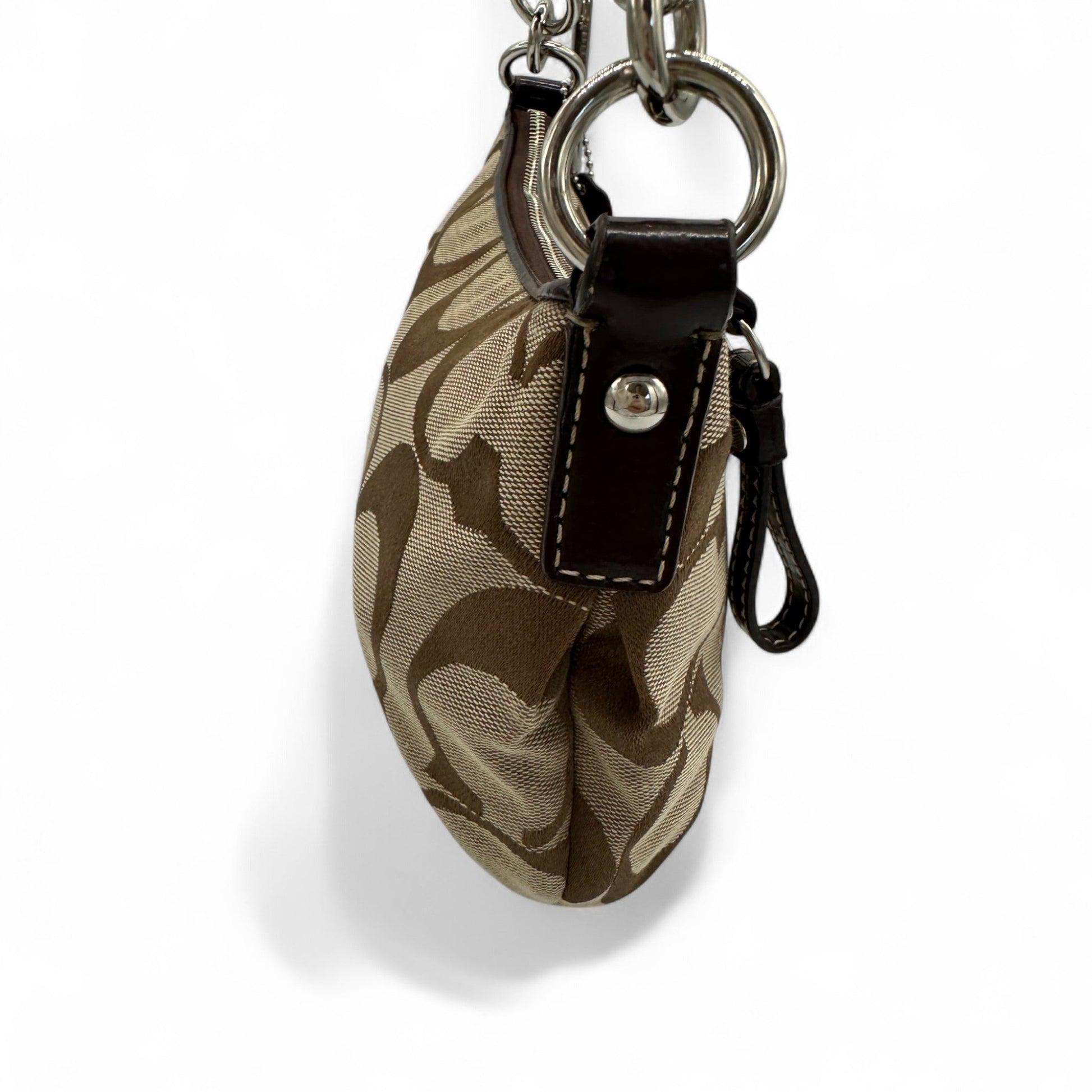 Vintage Coach F17439 Shoulder Bag with Brown Trim and Monogram Y2K - Thanks it's Vintage