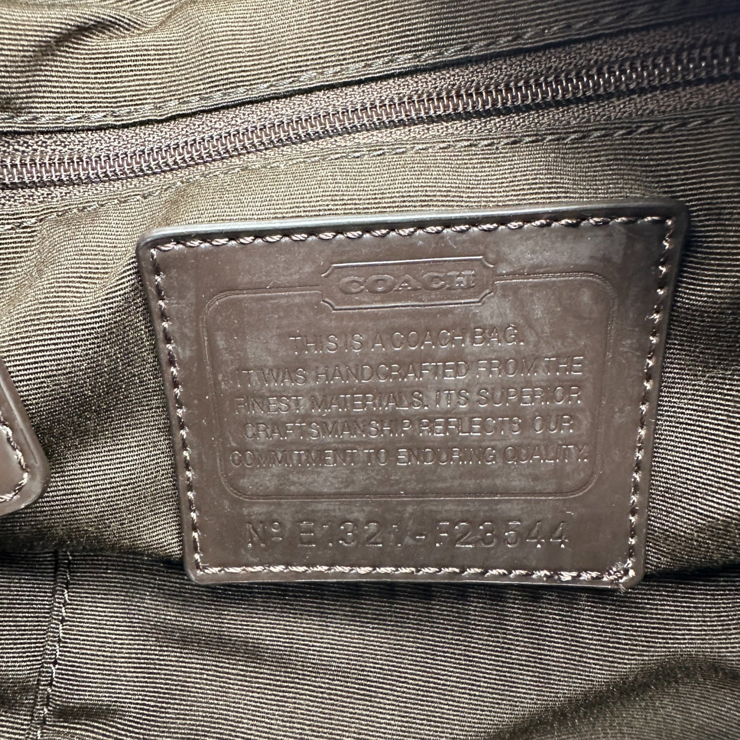 Vintage Coach F23544 Brown Trim Monogram Shoulder Bag - Thanks it's Vintage