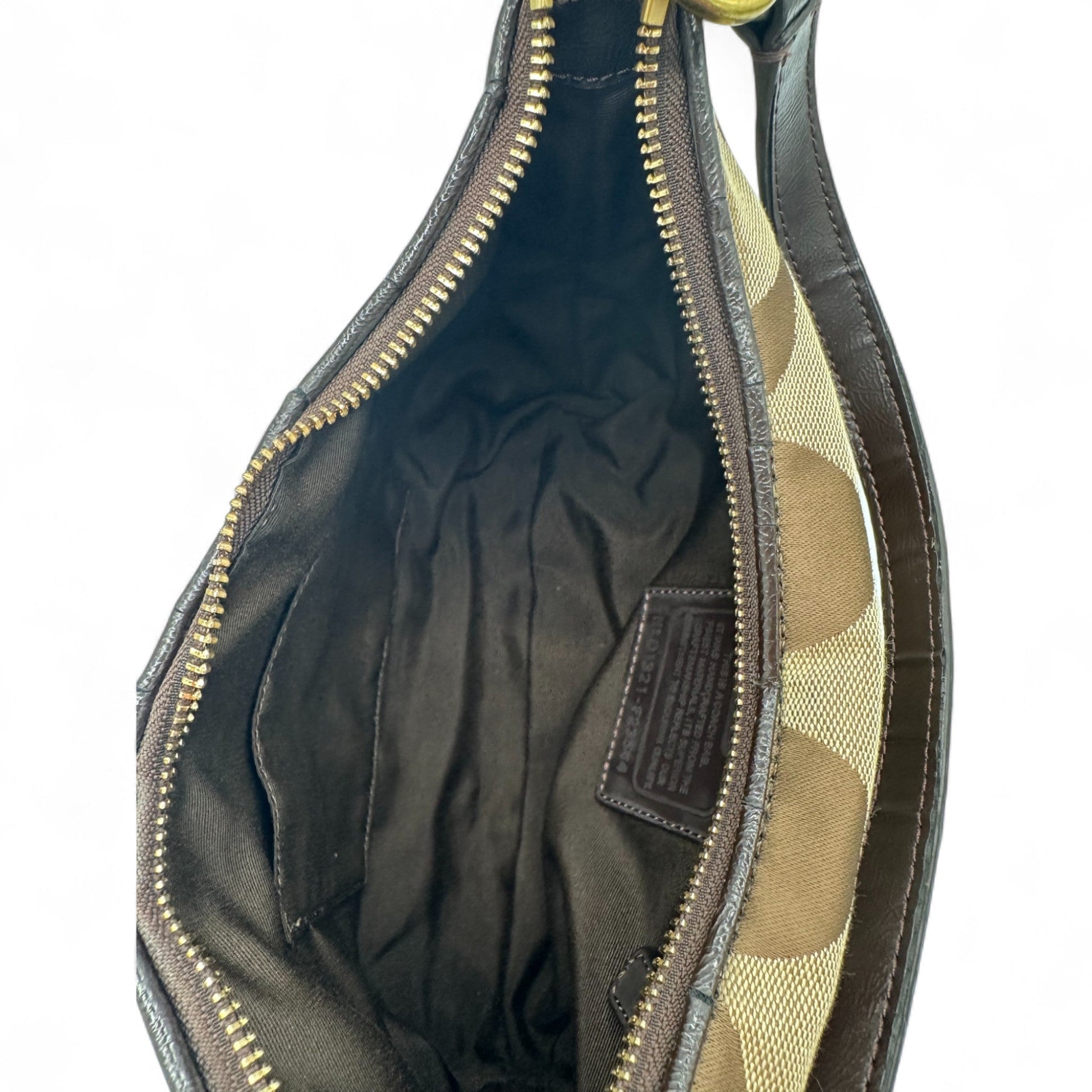 Vintage Coach F23544 Brown Trim Monogram Shoulder Bag with Detachable Two Way Strap - Thanks it's Vintage