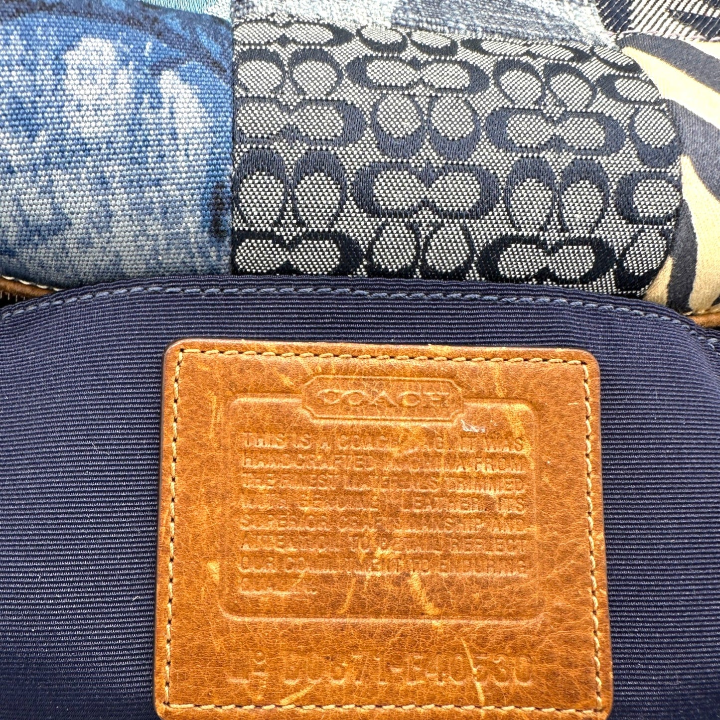 Vintage Coach F40530 Patchwork Denim Shoulder Bag - Thanks it's Vintage