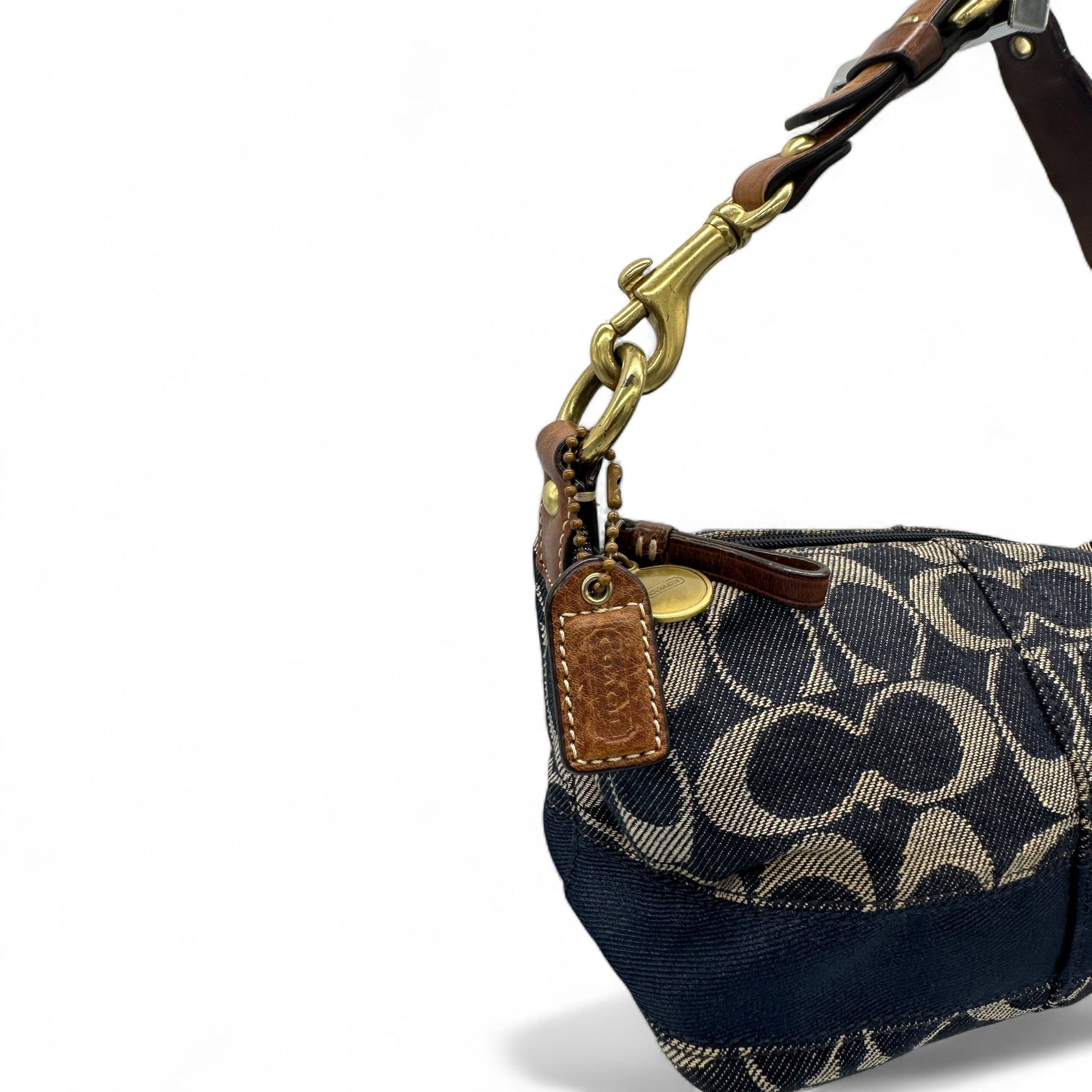 Vintage Coach F40757 Denim Monogram Mini Shoulder Bag - Thanks it's Vintage
