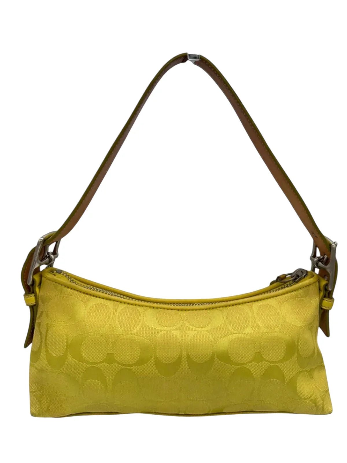 Vintage Coach Lime Green Rare Y2K East West Baguette Shoulder bag - Thanks it's Vintage