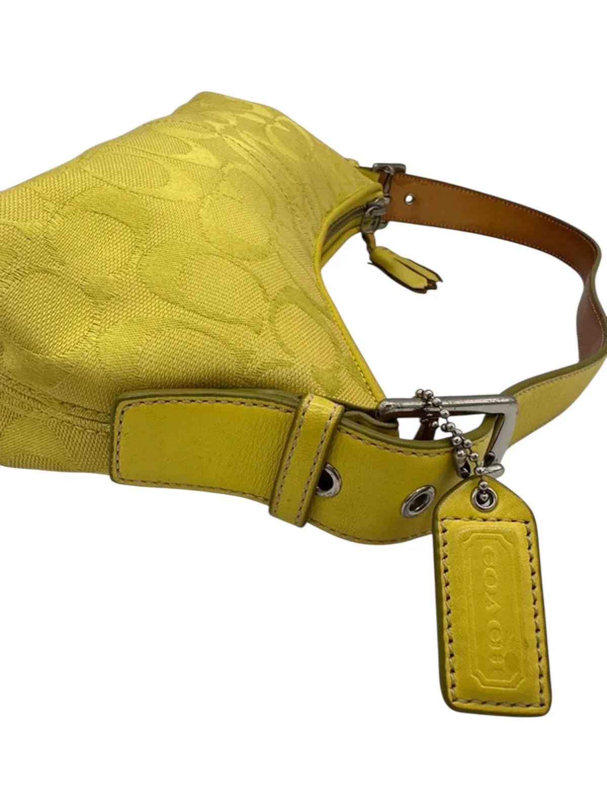 Vintage Coach Lime Green Rare Y2K East West Baguette Shoulder bag - Thanks it's Vintage