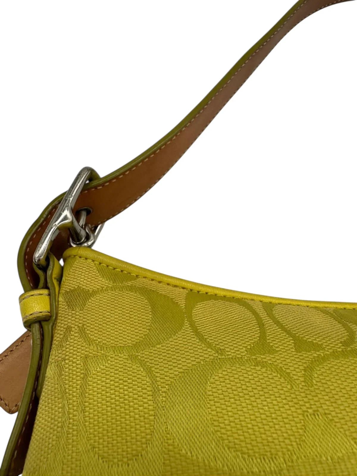 Vintage Coach Lime Green Rare Y2K East West Baguette Shoulder bag - Thanks it's Vintage