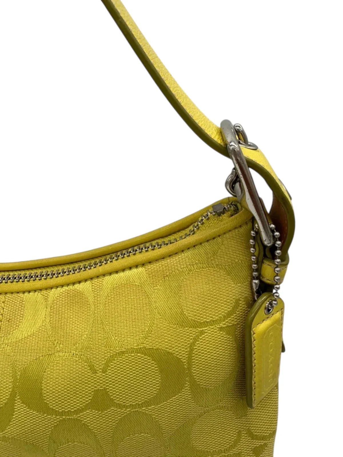 Vintage Coach Lime Green Rare Y2K East West Baguette Shoulder bag - Thanks it's Vintage