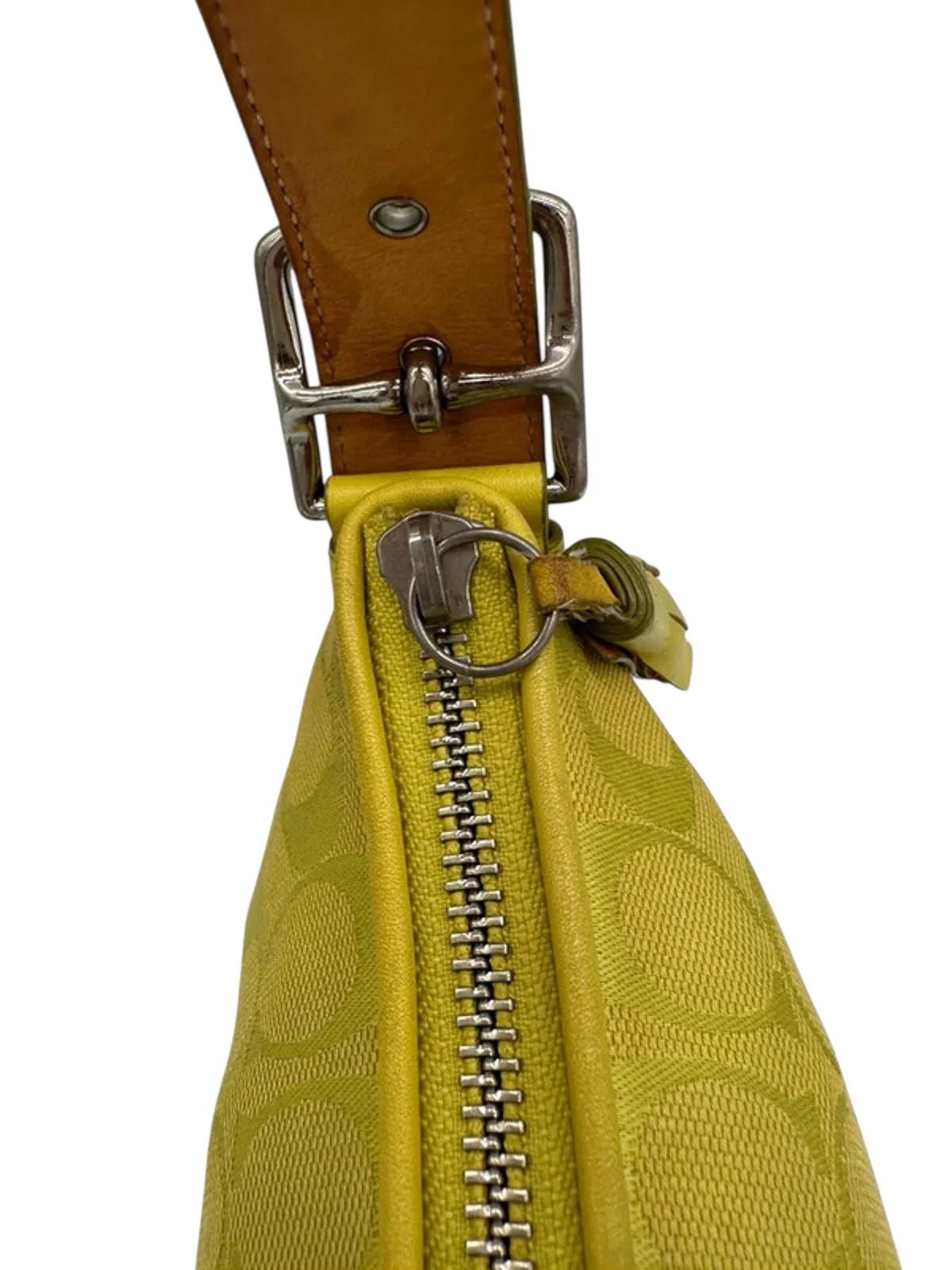 Vintage Coach Lime Green Rare Y2K East West Baguette Shoulder bag - Thanks it's Vintage