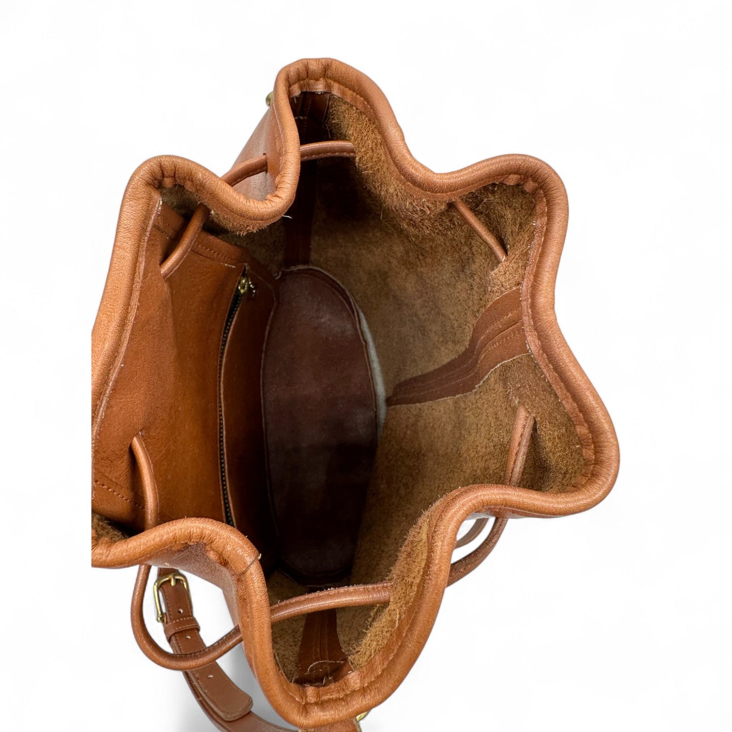 Vintage Coach Nicholas 9946 Tan Leather Drawstring Shoulder Bag - Thanks it's Vintage