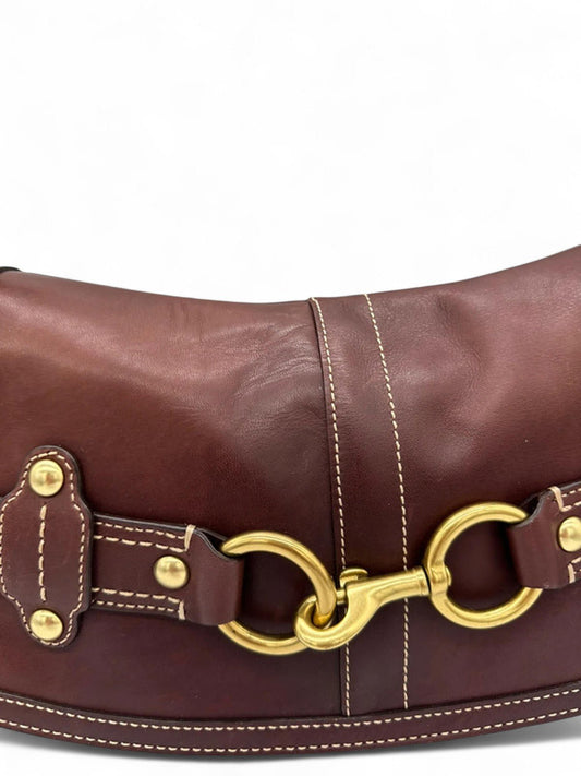 Vintage Coach Plum Leather Ergo Shoulder bag Horsebit Buckle - Thanks it's Vintage