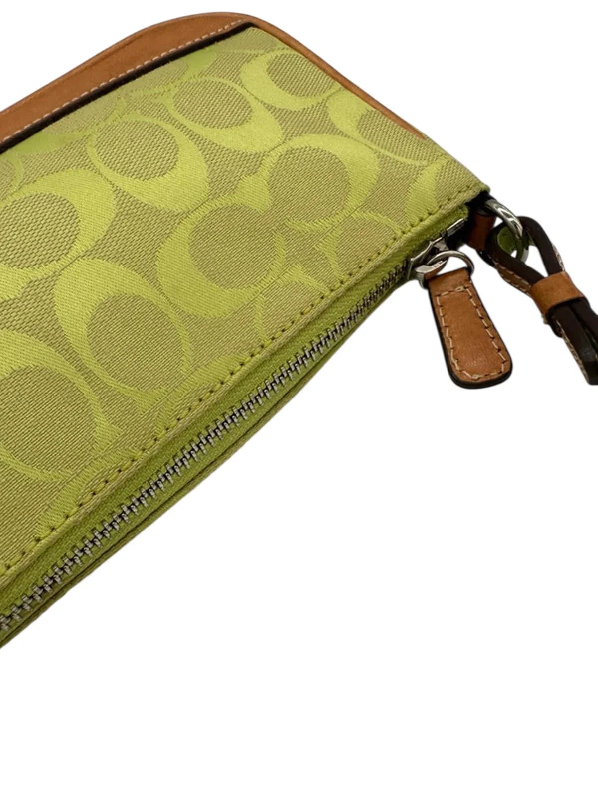 Vintage Coach Rare Y2K 6094 Lime Green Monogram Shoulder bag - Thanks it's Vintage