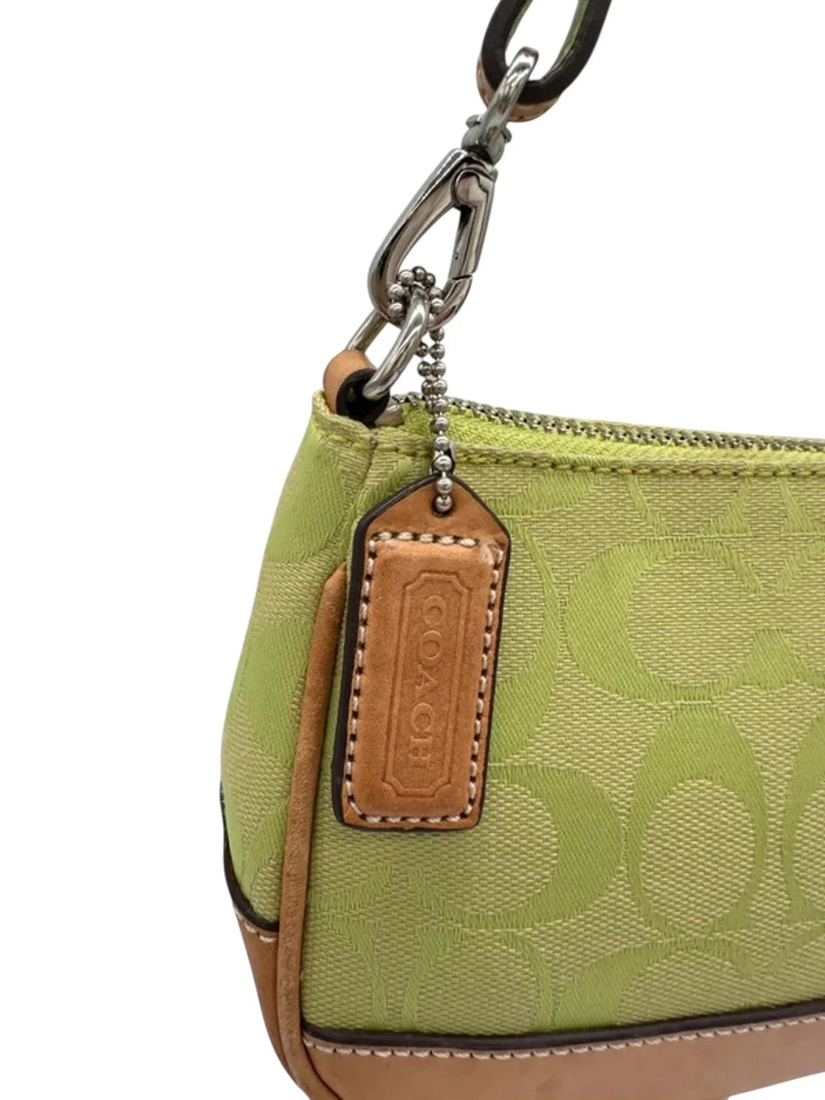 Vintage Coach Rare Y2K 6094 Lime Green Monogram Shoulder bag - Thanks it's Vintage