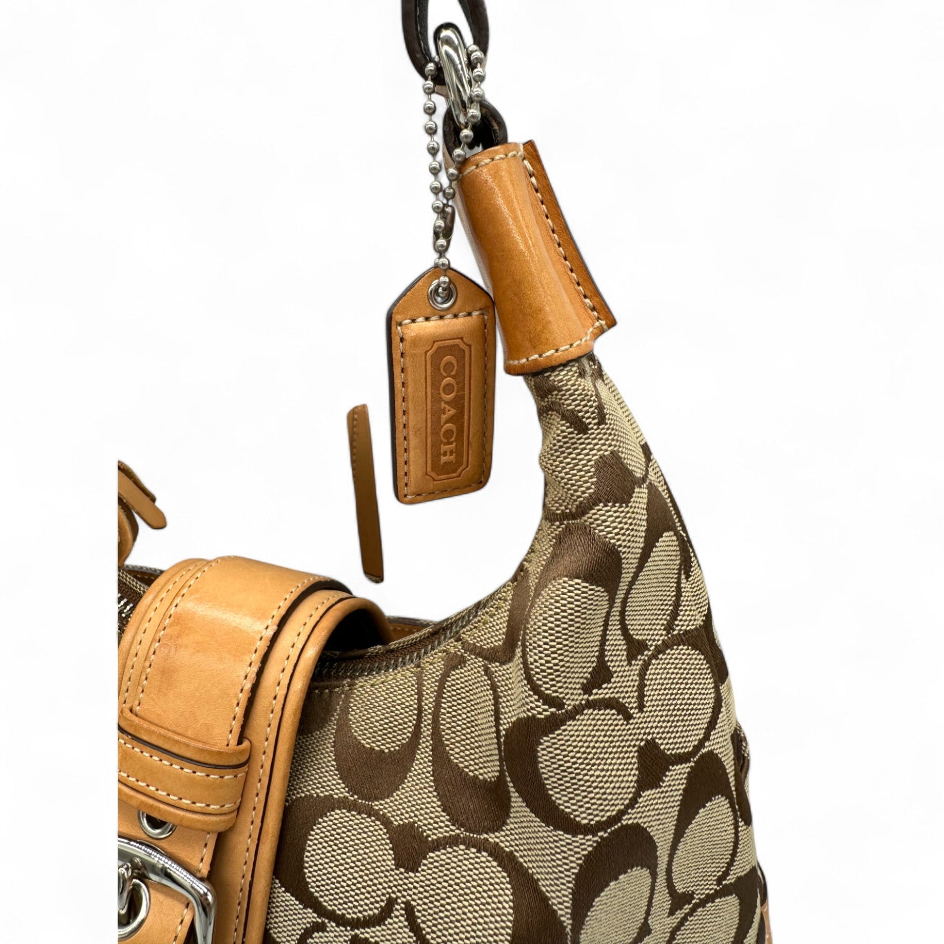 Vintage Coach Vintage Coach 6824 Soho Shoulder Bag in brown and beige signature monogram - Thanks it's Vintage